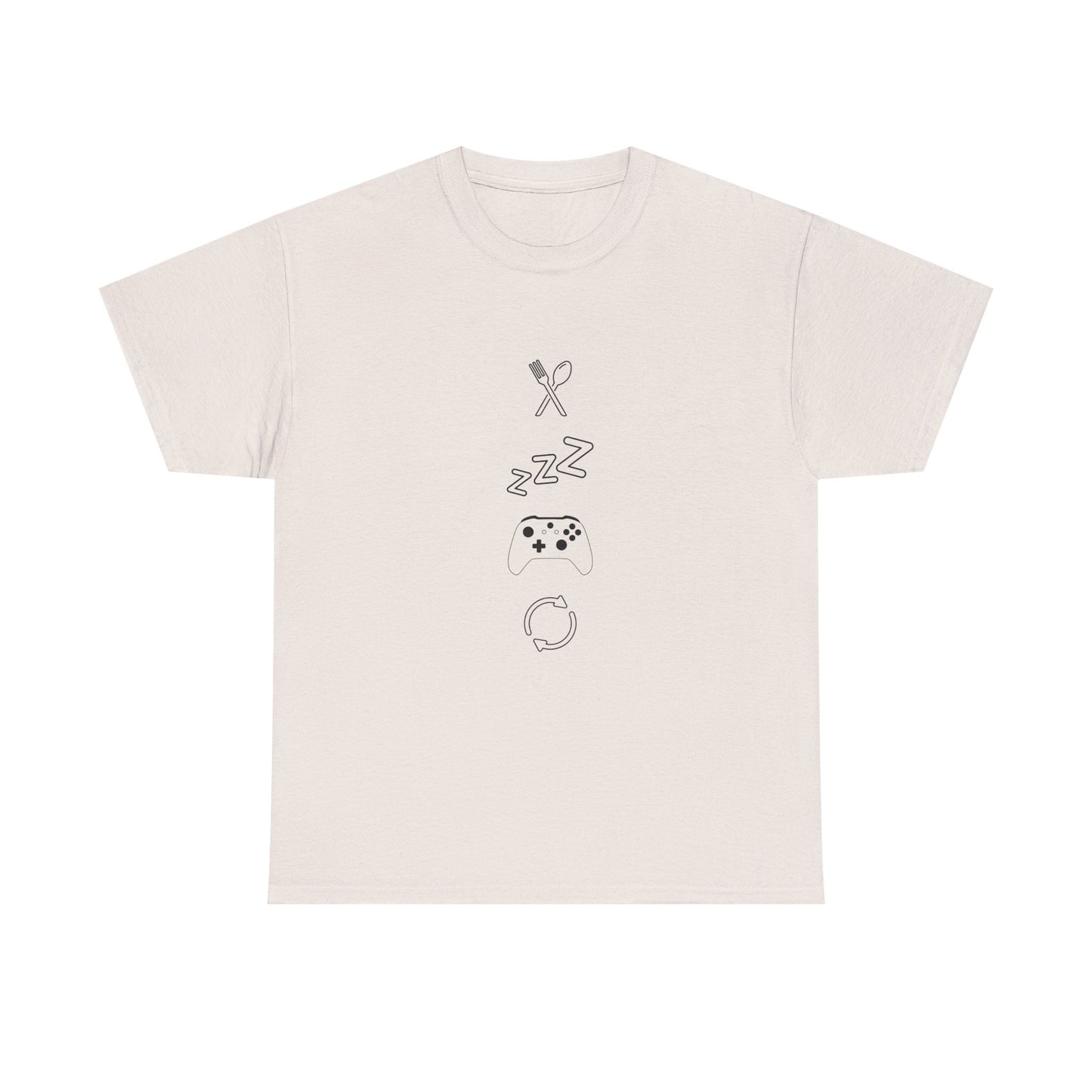 Eat Sleep Game Repeat T‑Shirt – Light