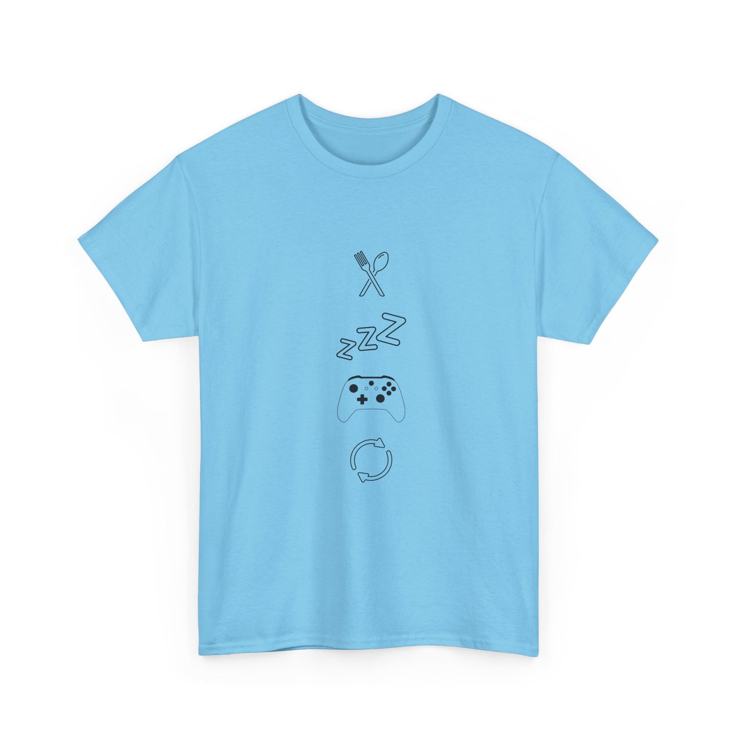 Eat Sleep Game Repeat T‑Shirt – Light