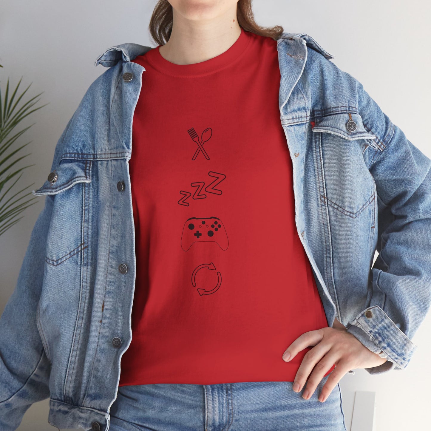 Eat Sleep Game Repeat T‑Shirt – Light