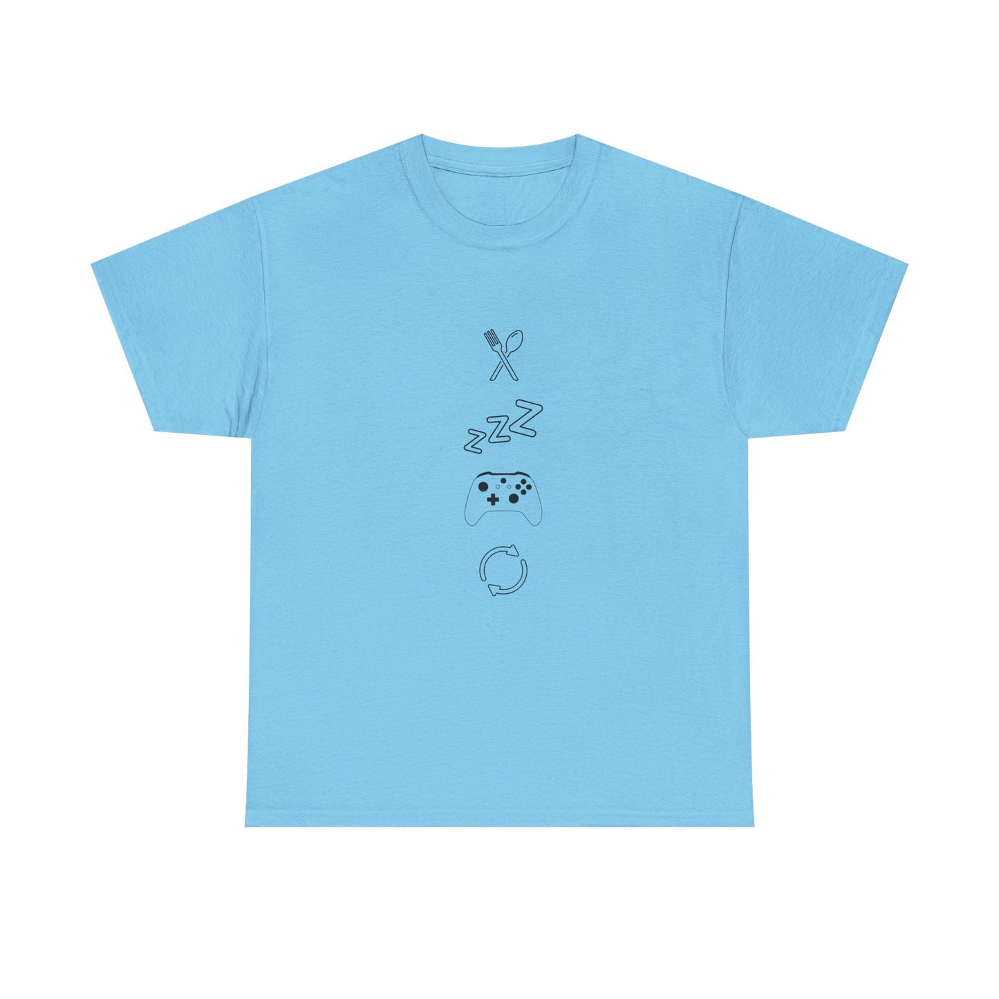 Eat Sleep Game Repeat T‑Shirt – Light