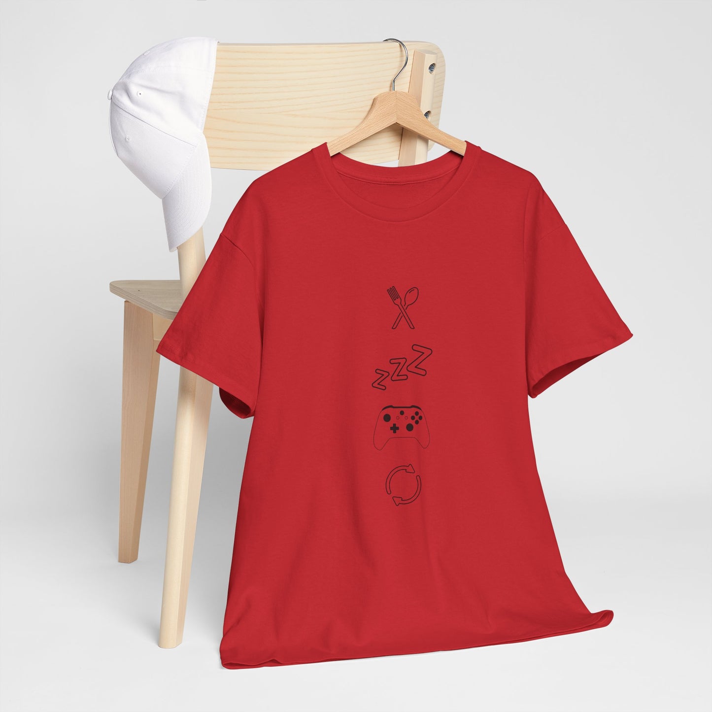 Eat Sleep Game Repeat T‑Shirt – Light