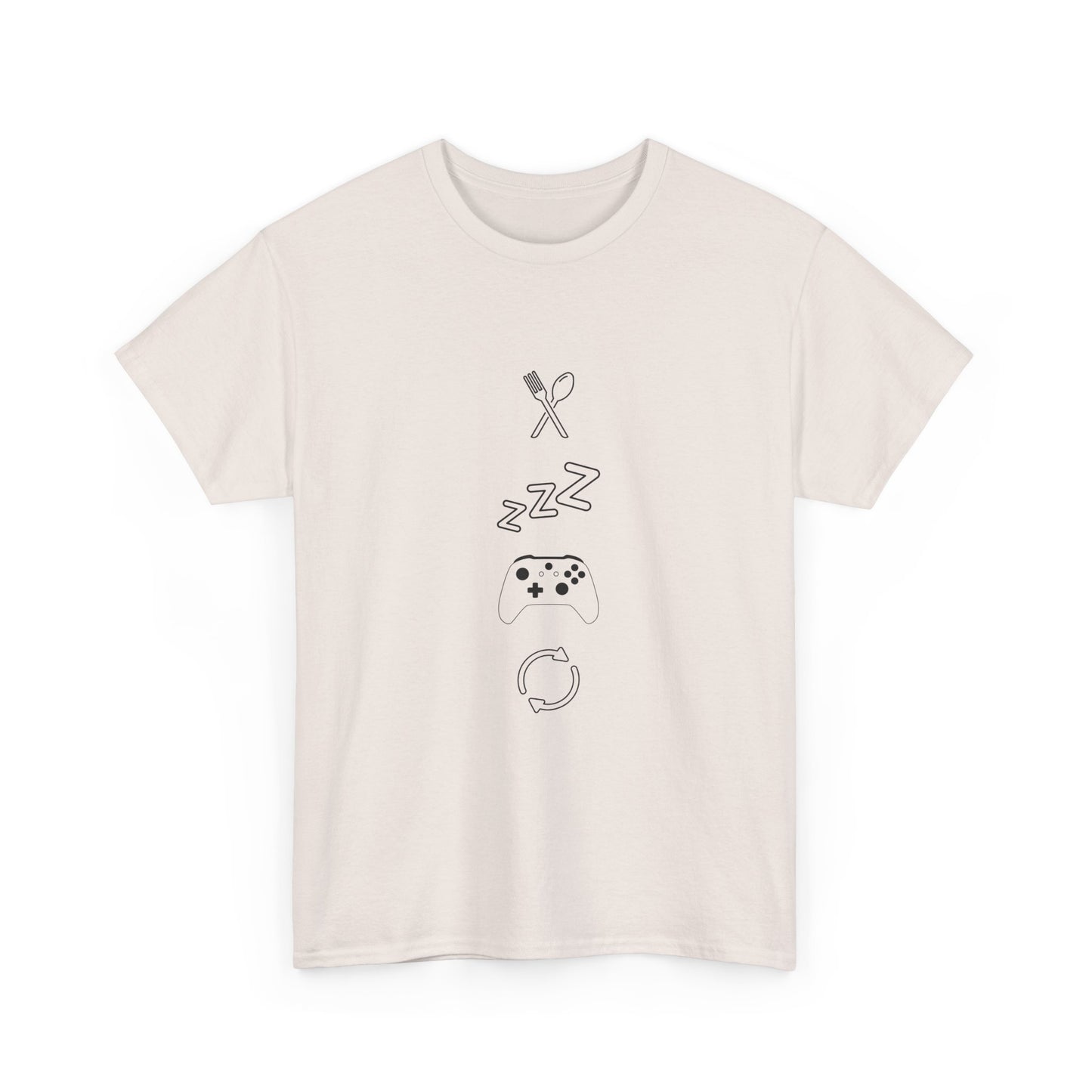 Eat Sleep Game Repeat T‑Shirt – Light