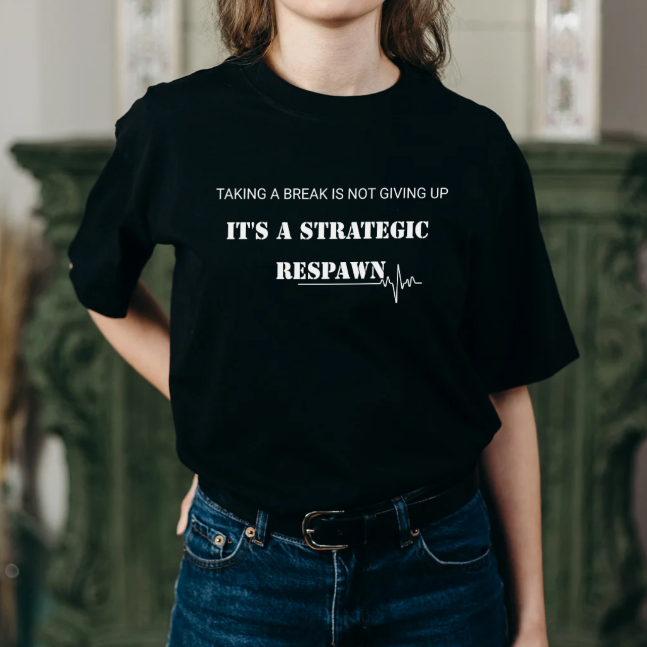 Strategic Respawn T‑Shirt – Dark