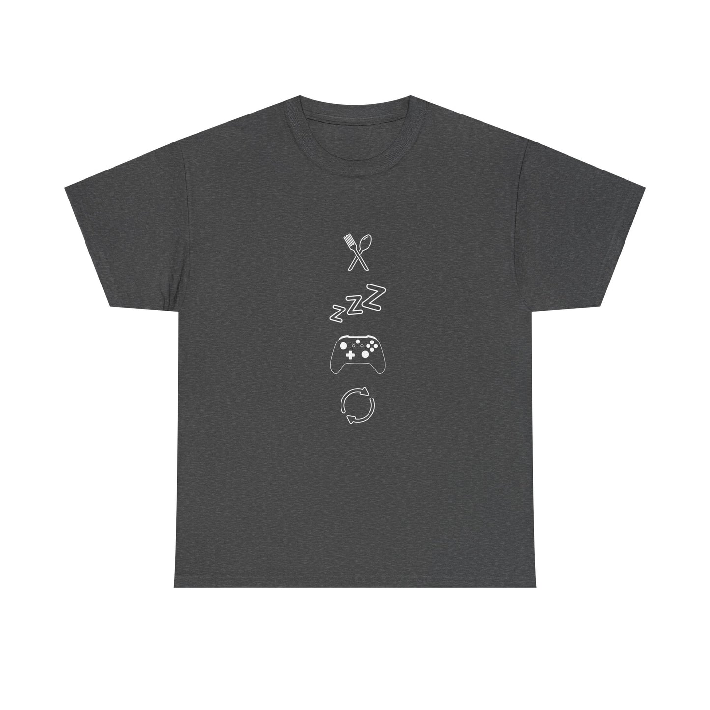 Eat Sleep Game Repeat T‑Shirt – Dark