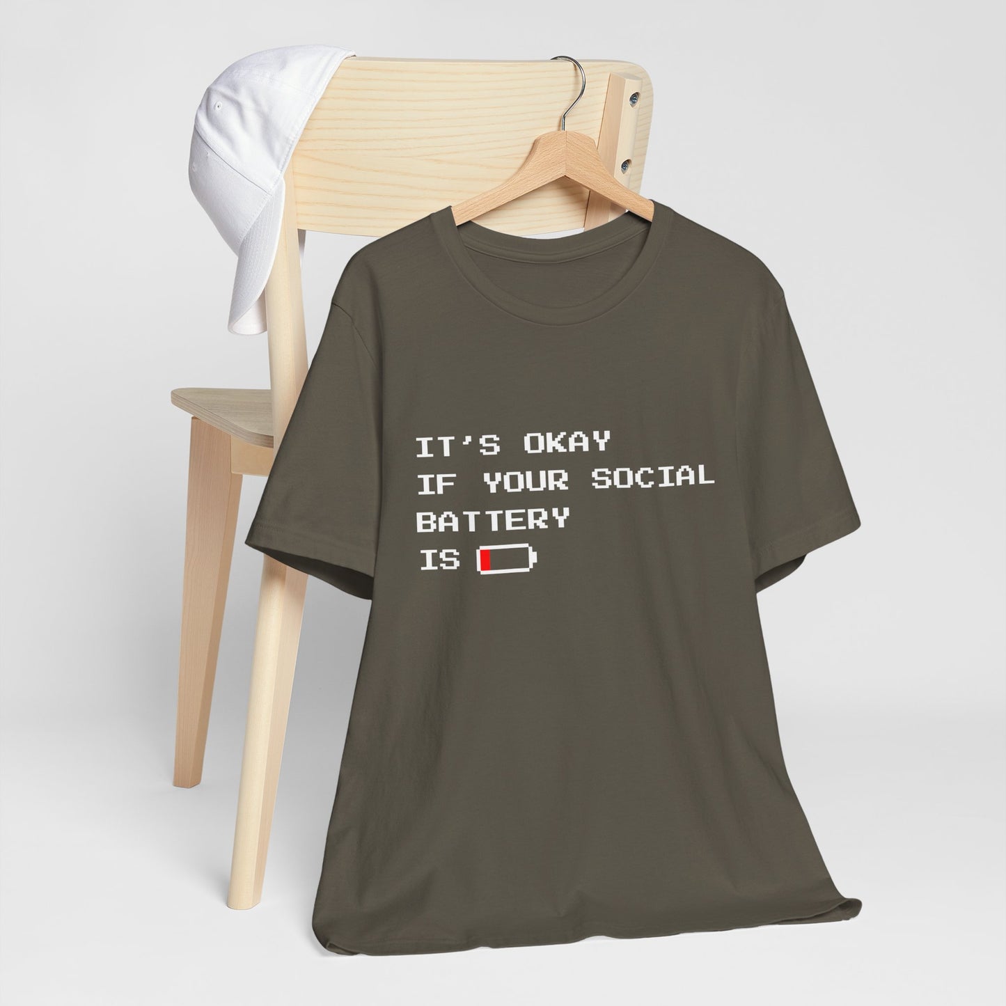 Social Battery Low T‑Shirt – Dark