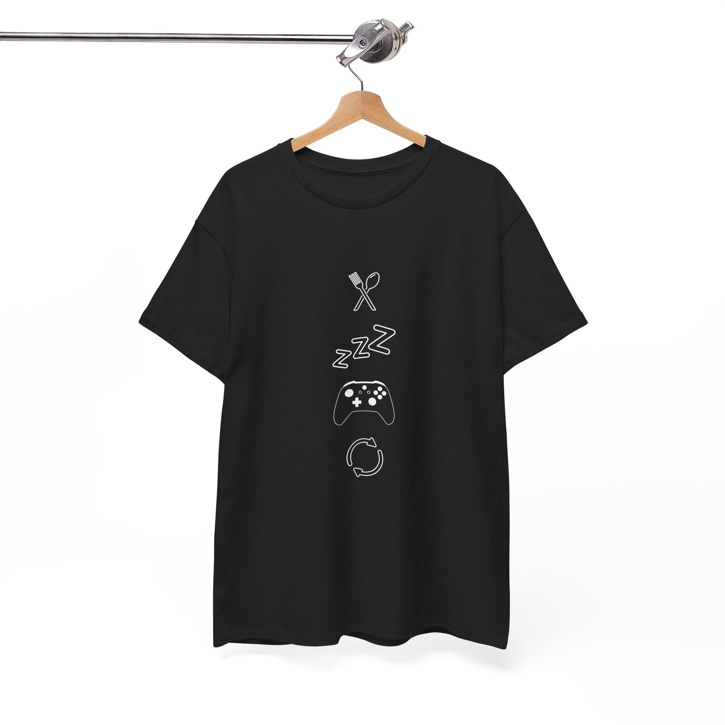 Eat Sleep Game Repeat T‑Shirt – Dark