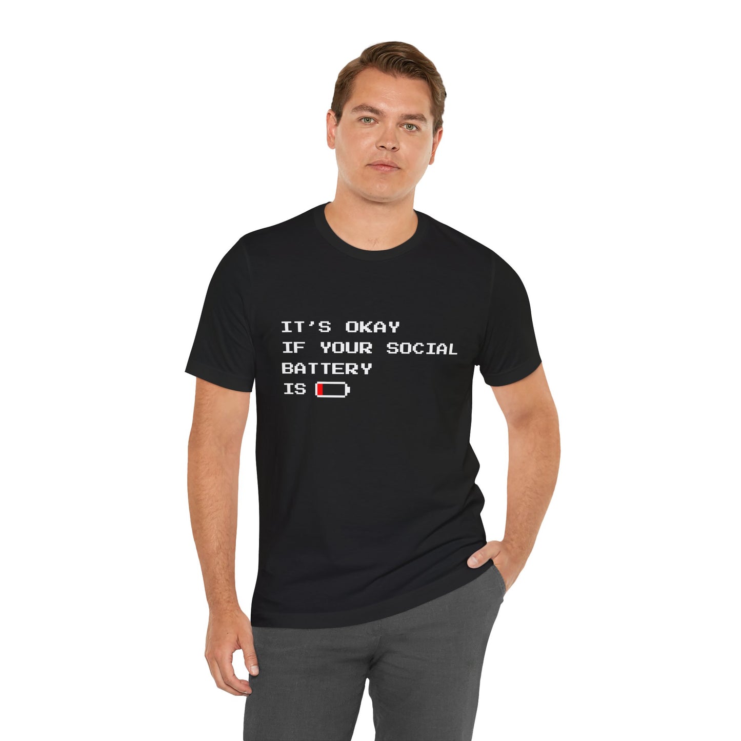 Social Battery Low T‑Shirt – Dark