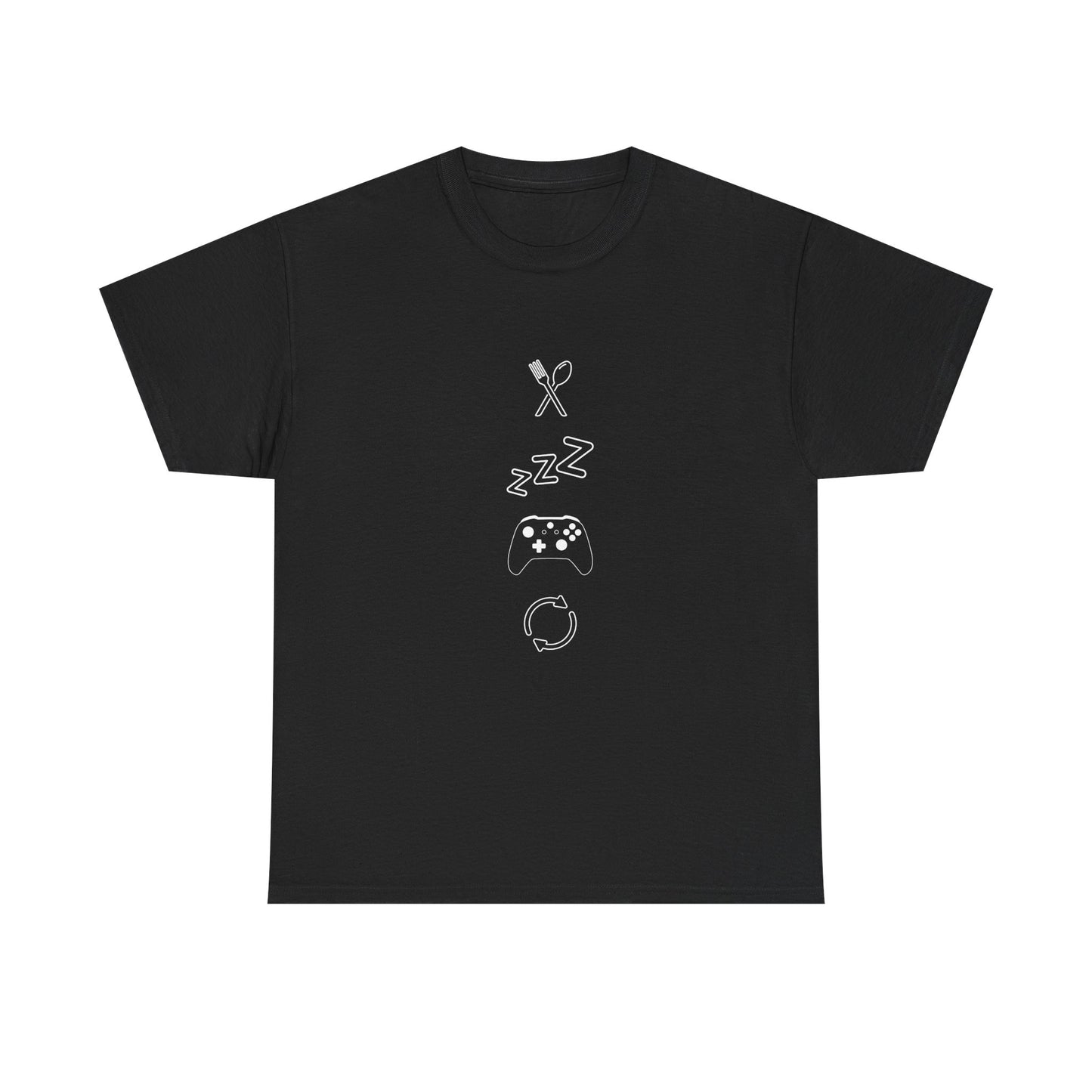 Eat Sleep Game Repeat T‑Shirt – Dark