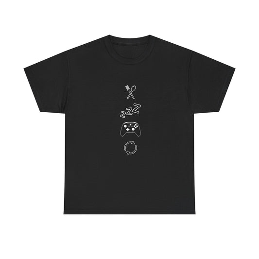 Eat Sleep Game Repeat T‑Shirt – Dark