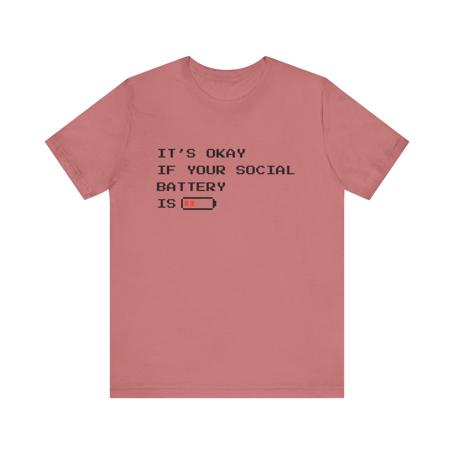 Social Battery Low T‑Shirt – Light