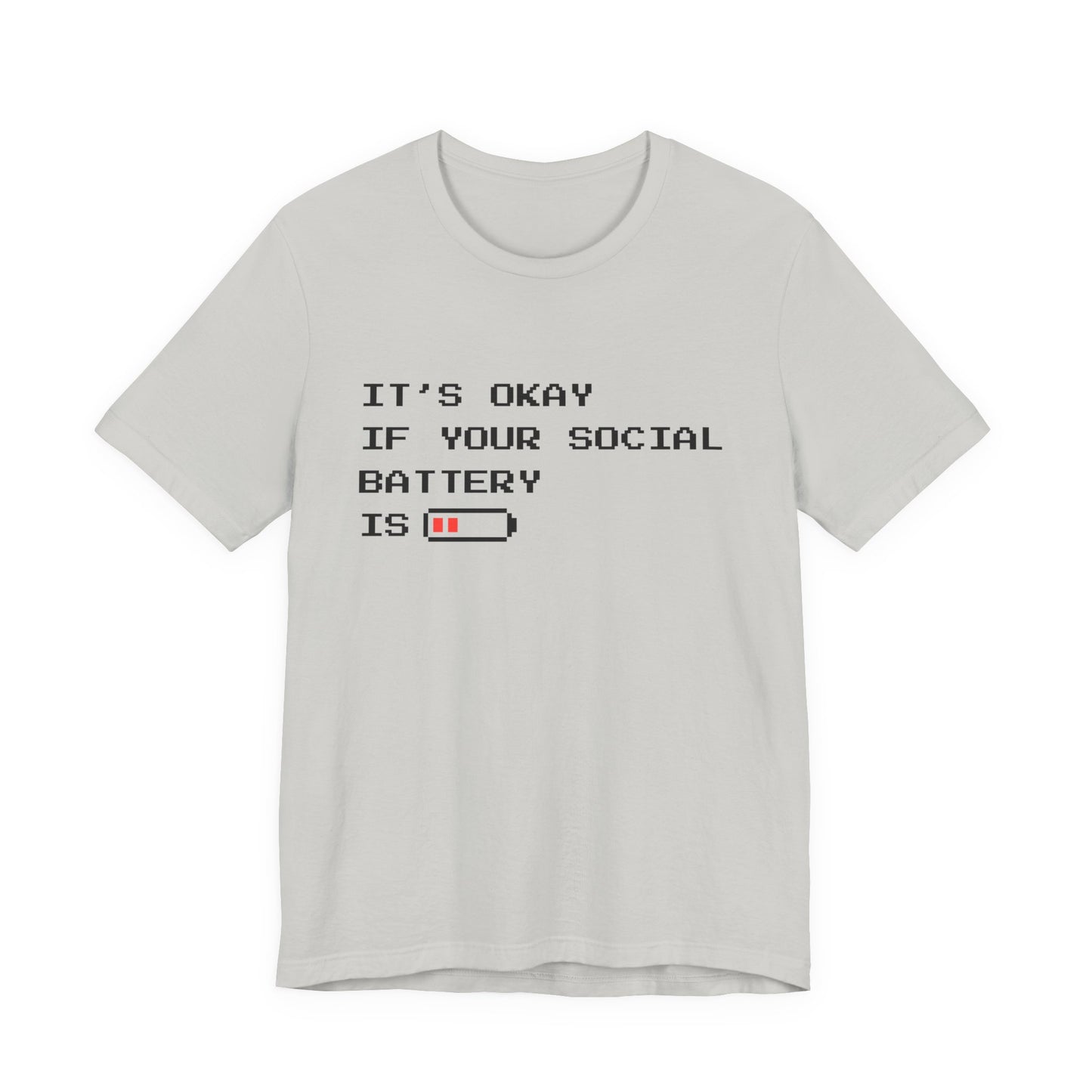 Social Battery Low T‑Shirt – Light