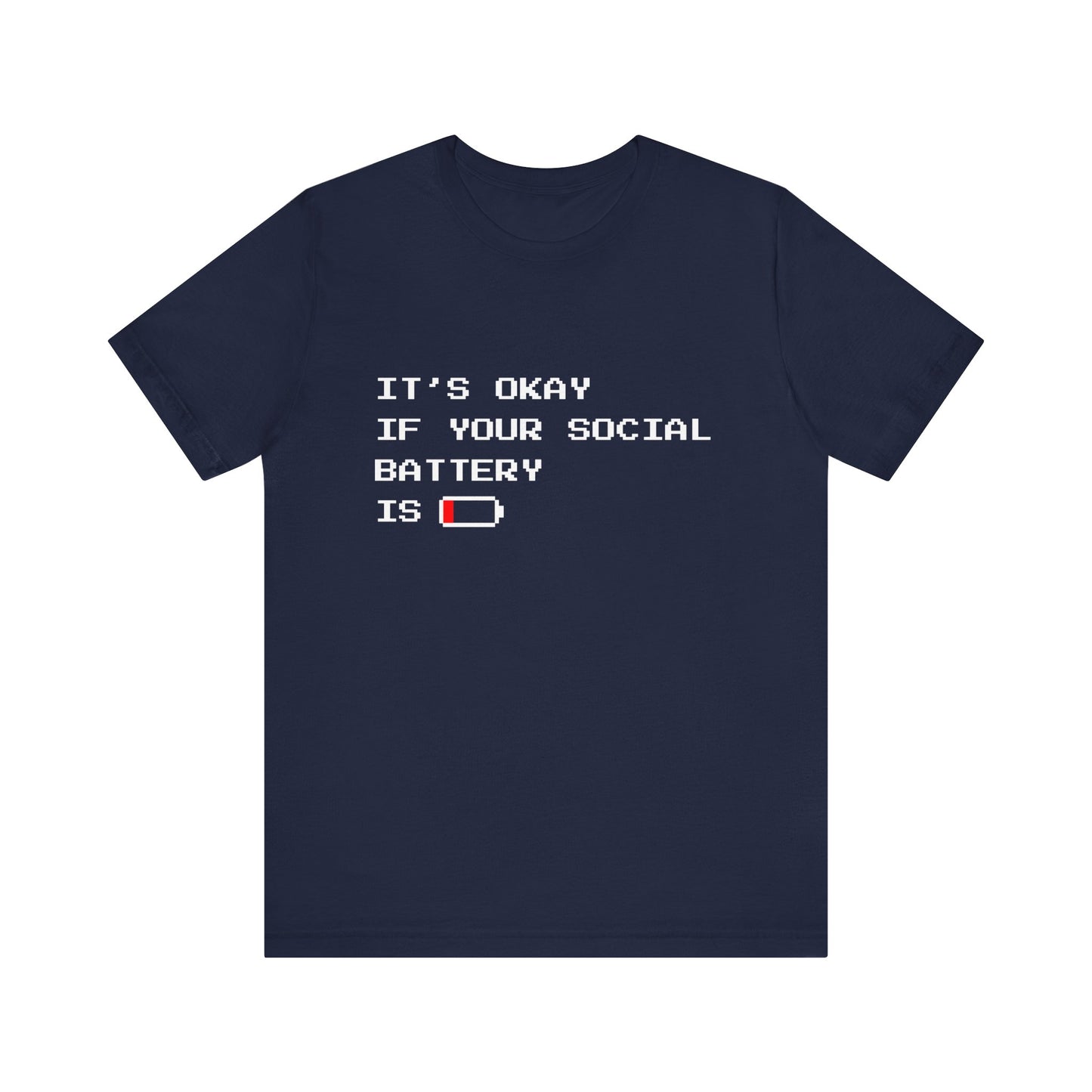 Social Battery Low T‑Shirt – Dark