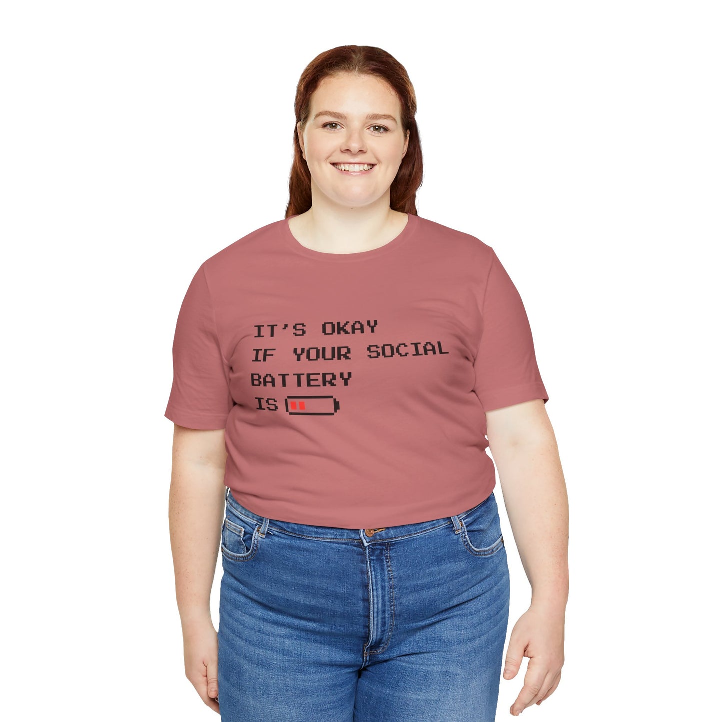 Social Battery Low T‑Shirt – Light