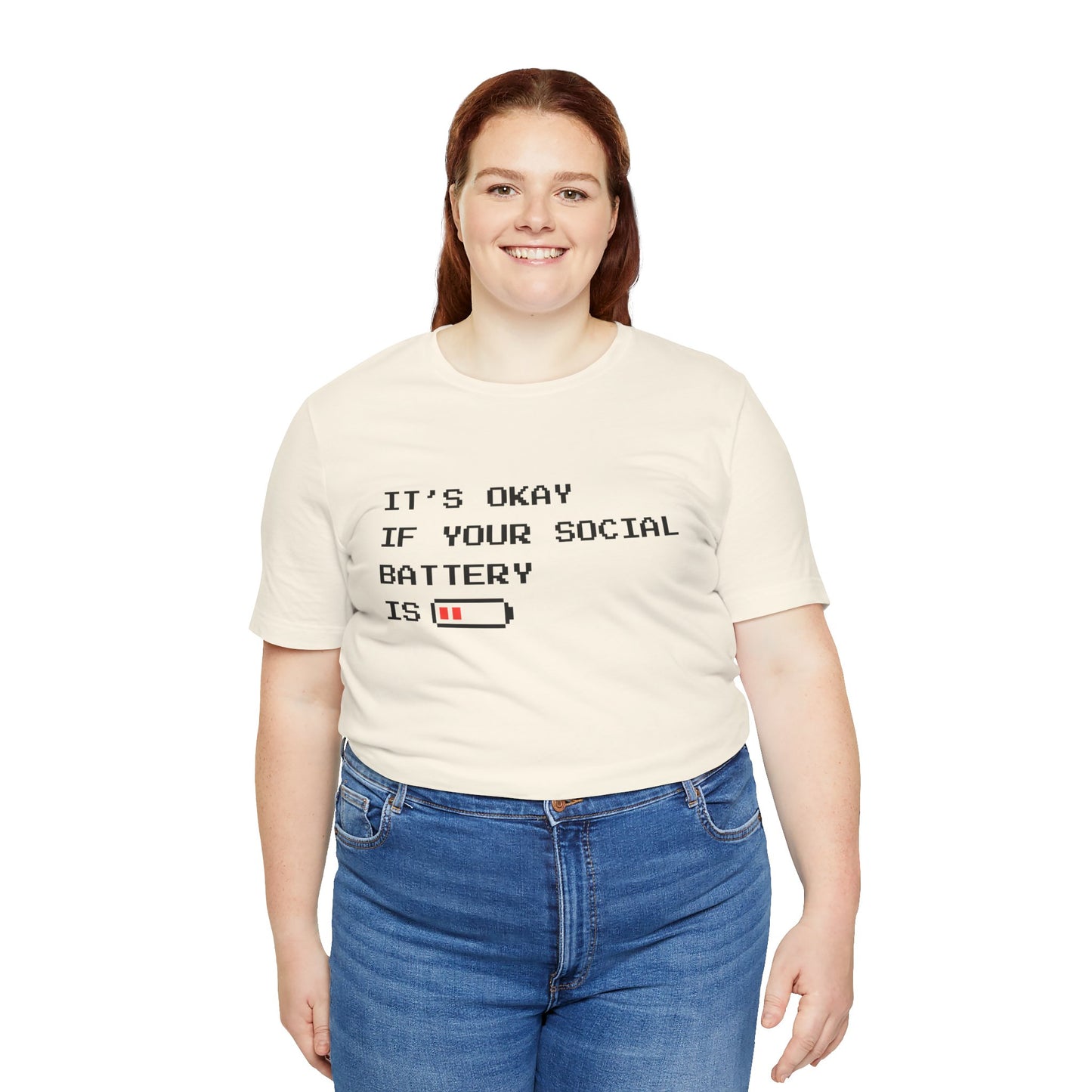 Social Battery Low T‑Shirt – Light
