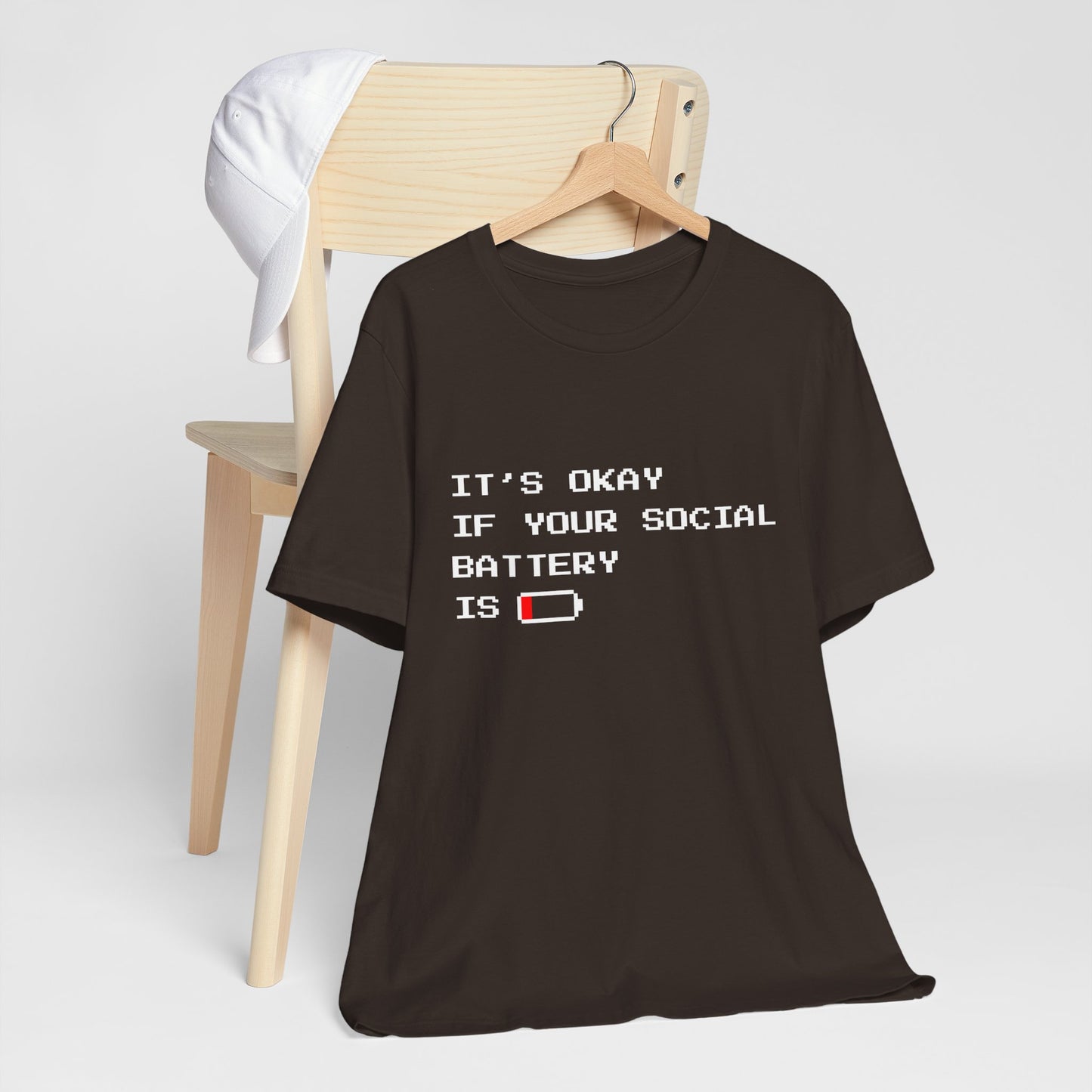 Social Battery Low T‑Shirt – Dark