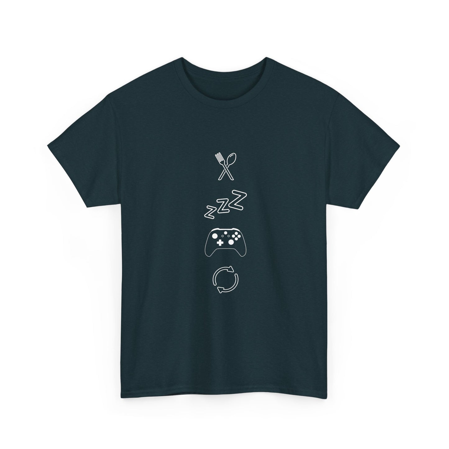 Eat Sleep Game Repeat T‑Shirt – Dark