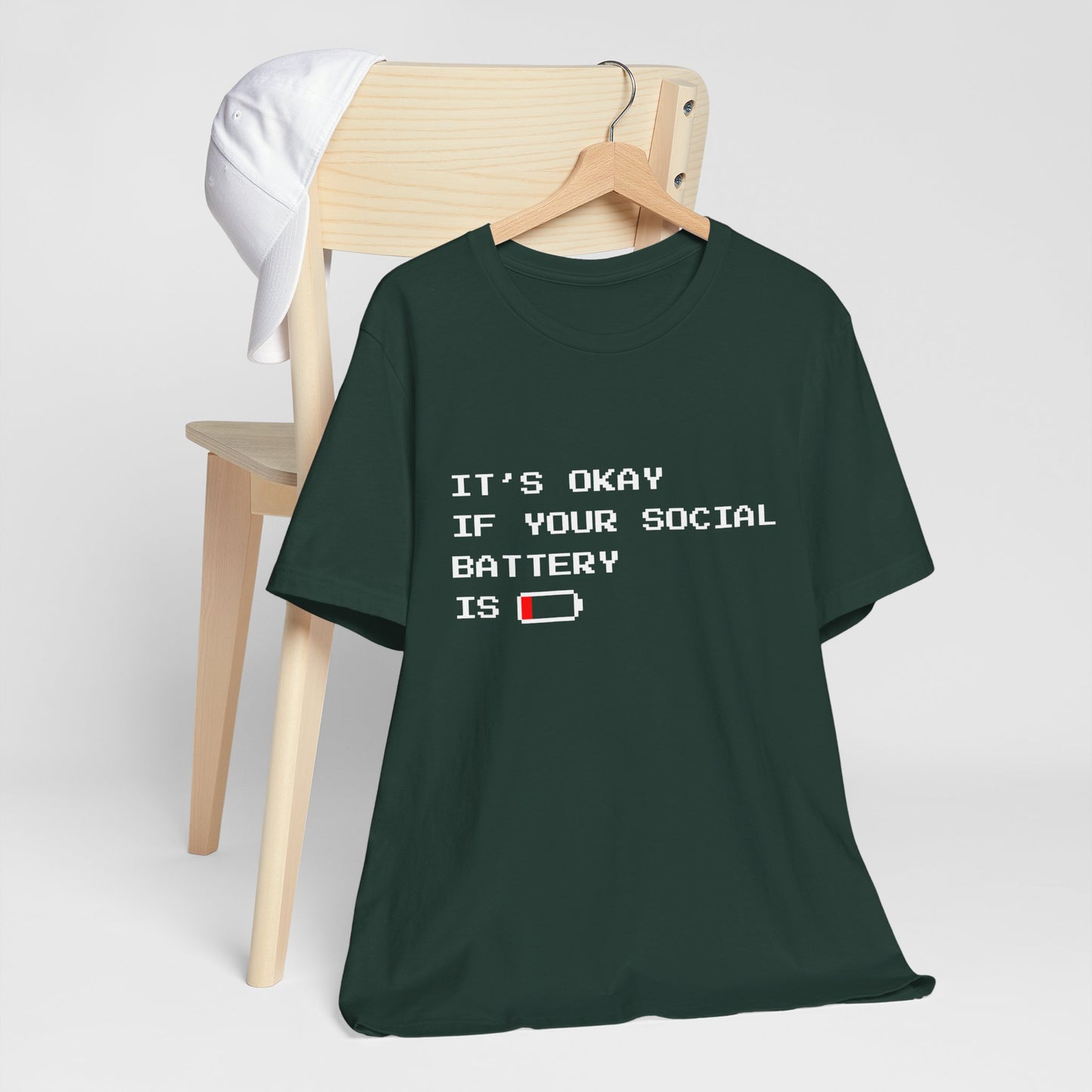 Social Battery Low T‑Shirt – Dark