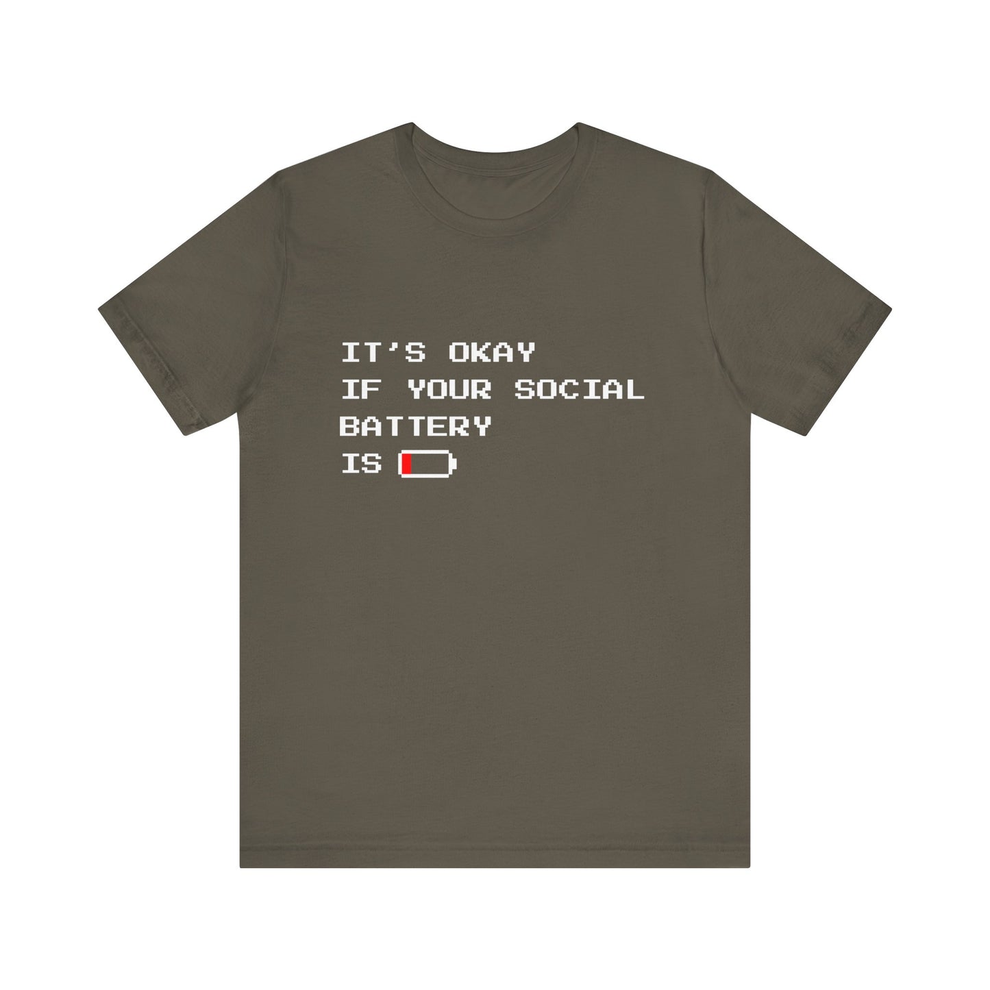 Social Battery Low T‑Shirt – Dark