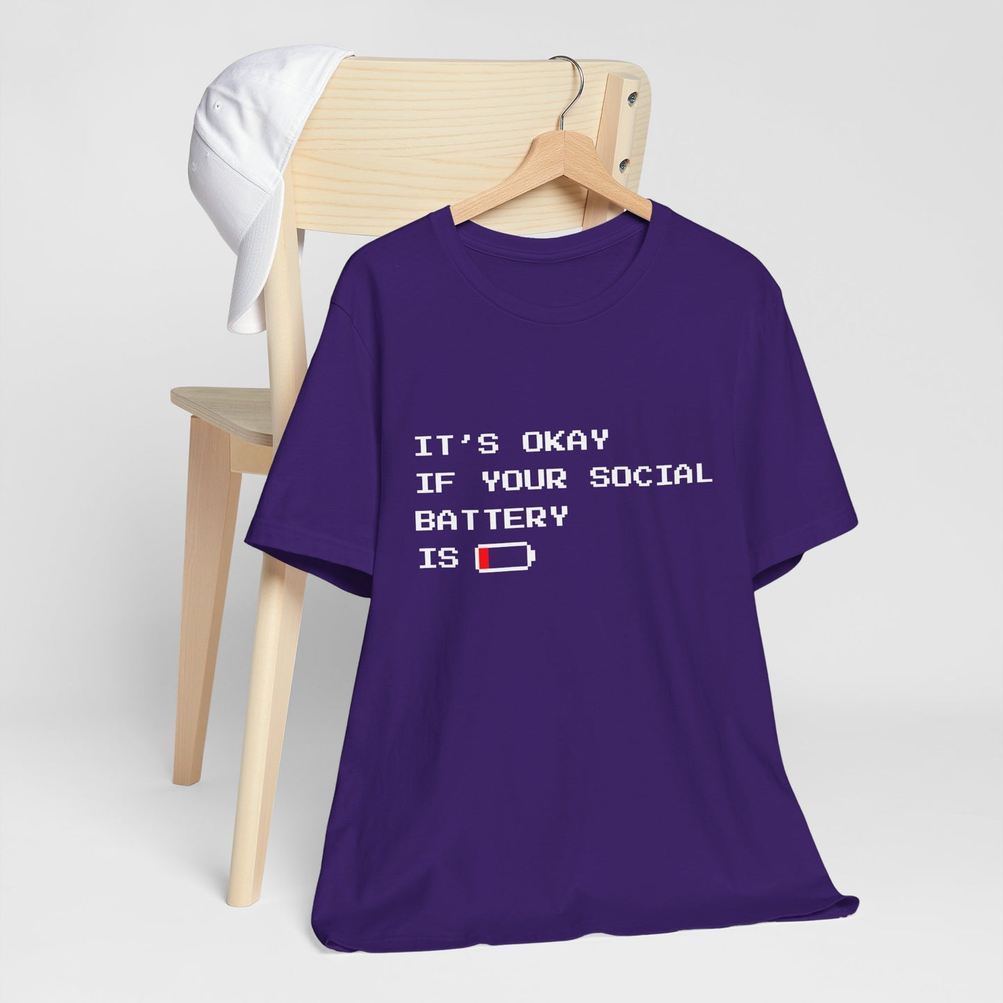 Social Battery Low T‑Shirt – Dark