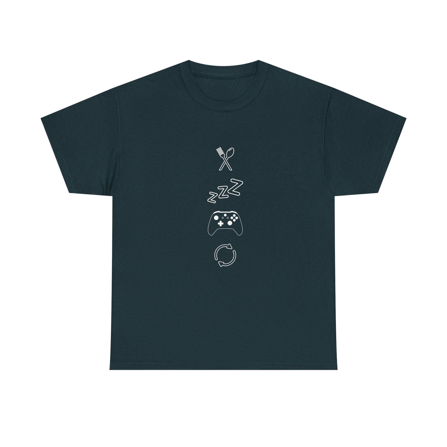 Eat Sleep Game Repeat T‑Shirt – Dark