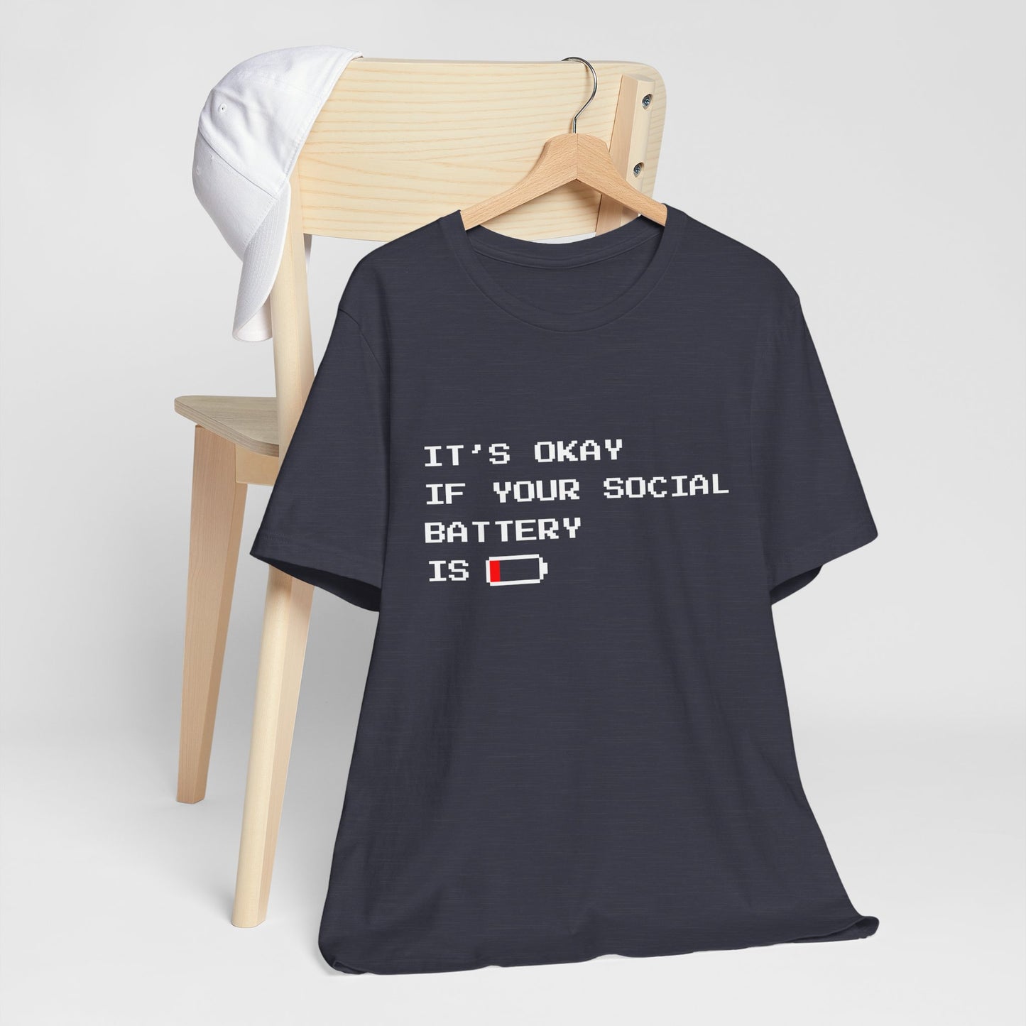 Social Battery Low T‑Shirt – Dark