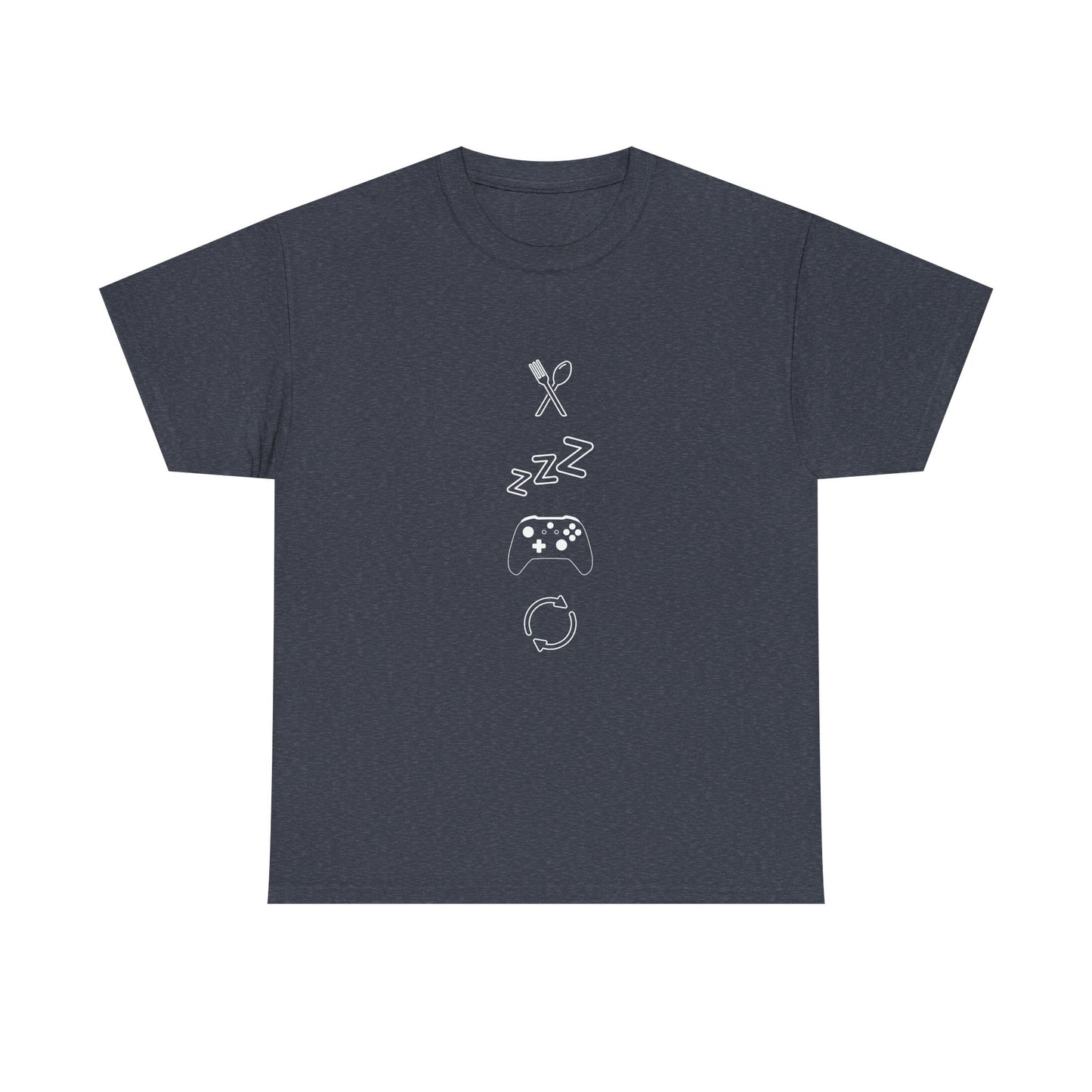 Eat Sleep Game Repeat T‑Shirt – Dark