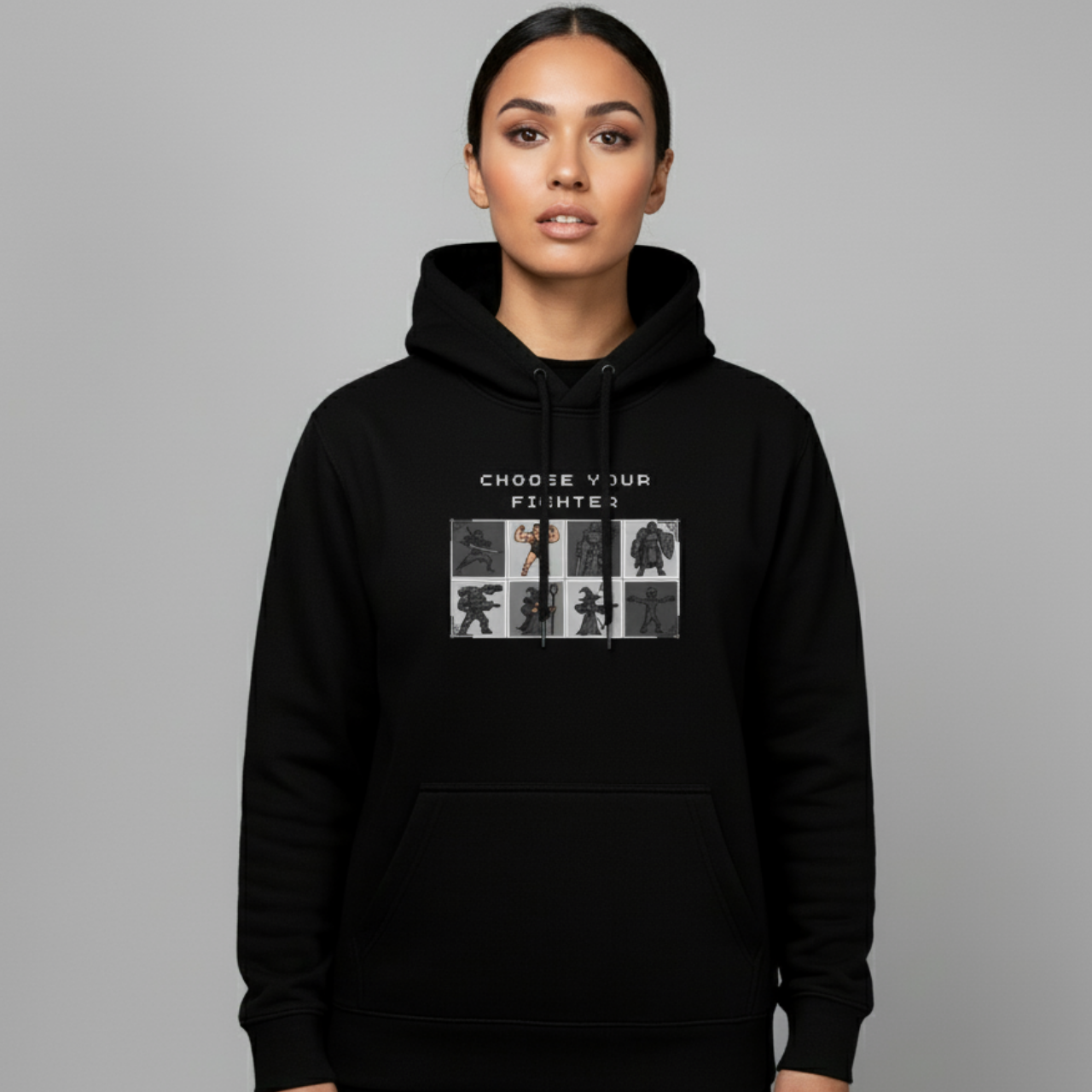 Choose Your Fighter Hoodie (Monochrome Edition)