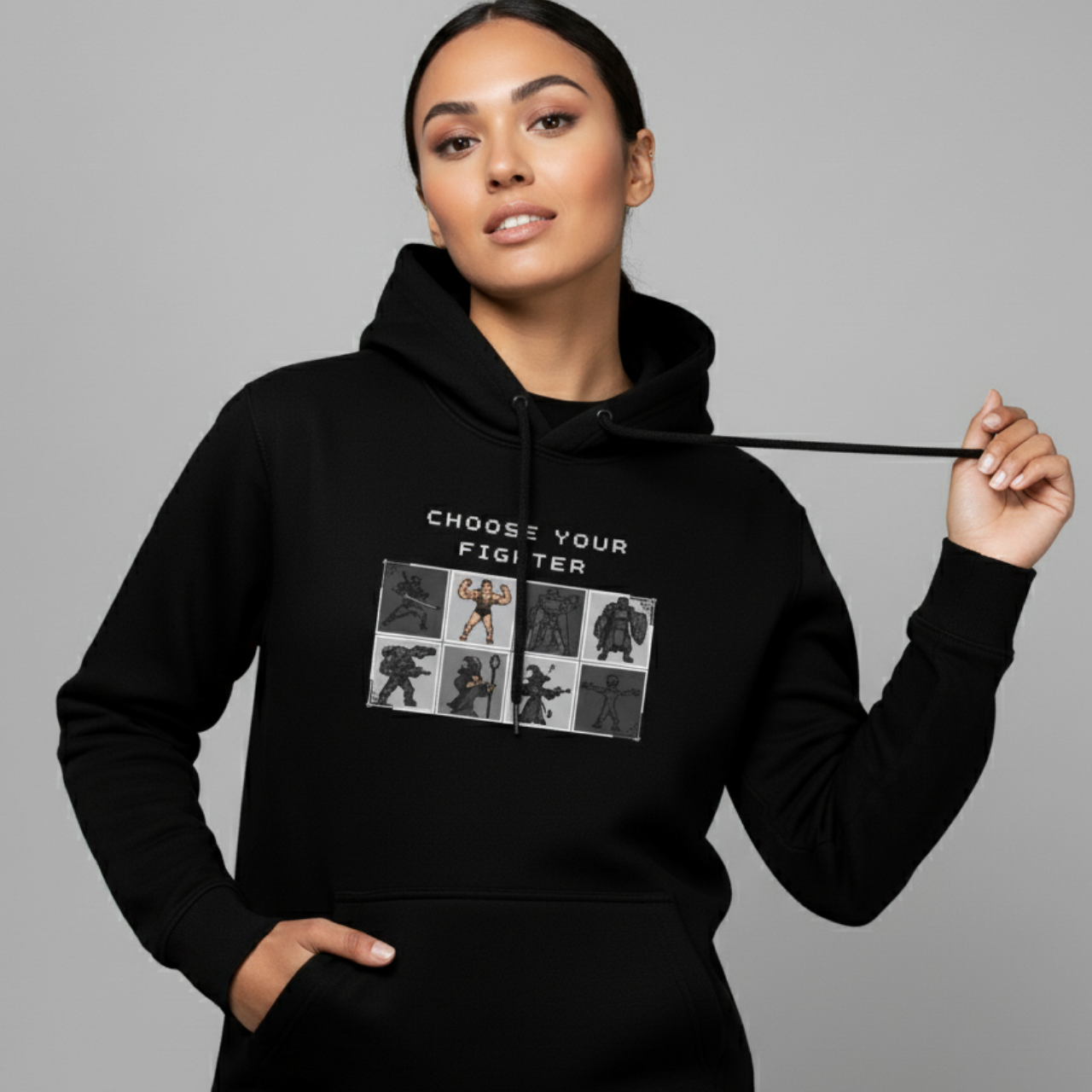 Choose Your Fighter Hoodie (Monochrome Edition)