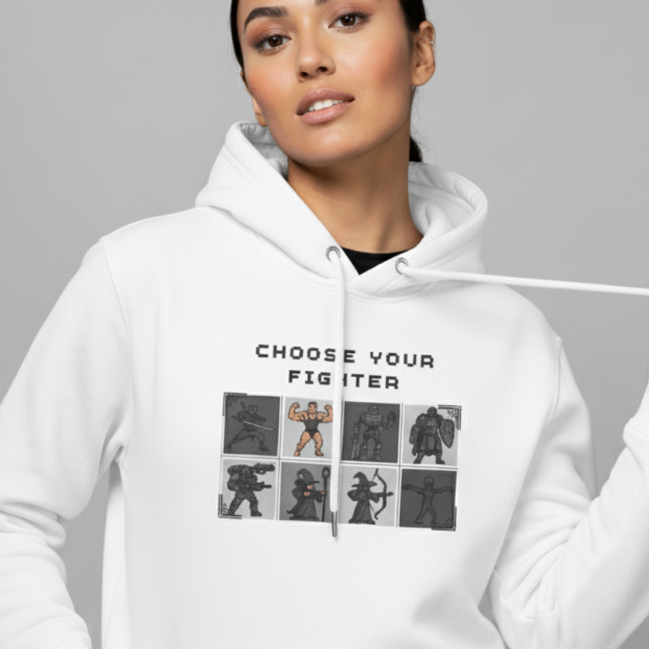 Choose Your Fighter Hoodie (Monochrome Edition)