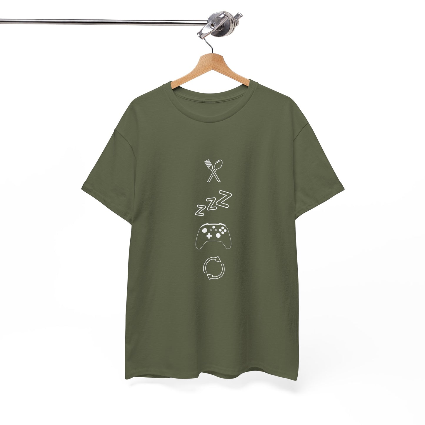 Eat Sleep Game Repeat T‑Shirt – Dark