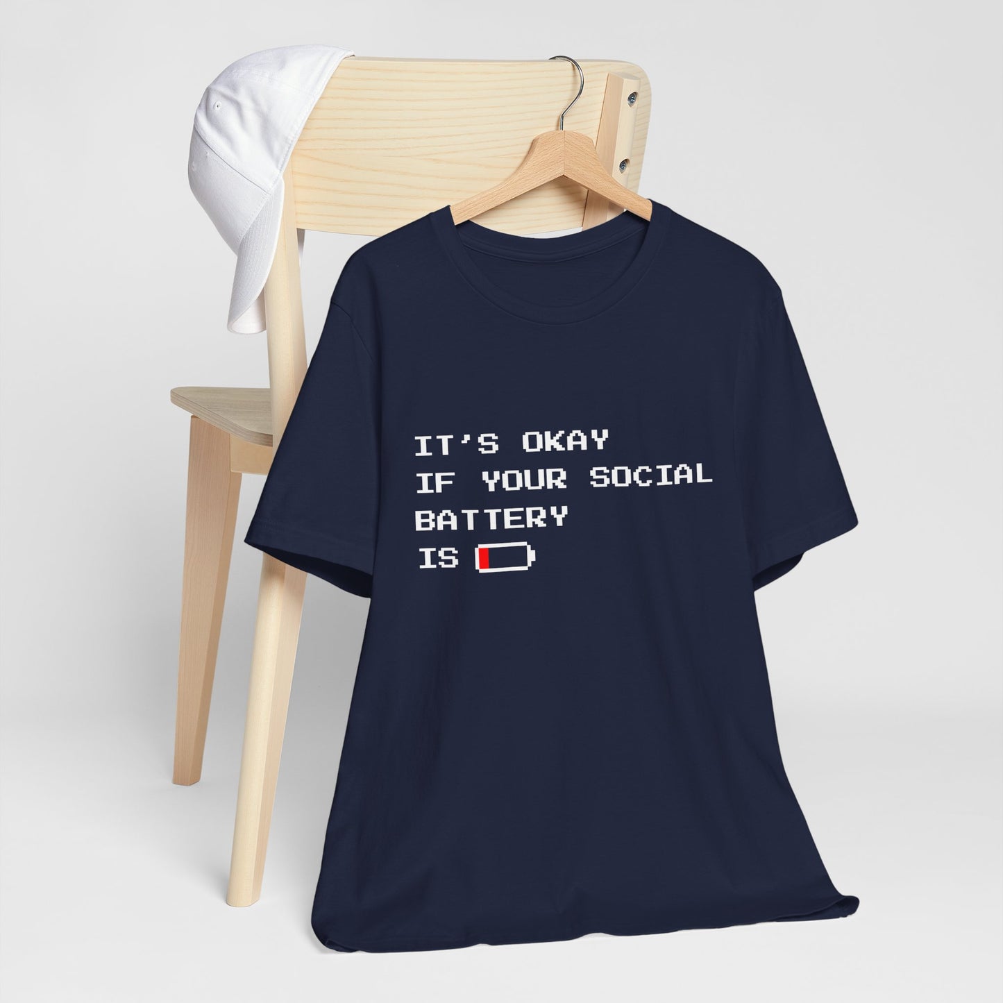 Social Battery Low T‑Shirt – Dark