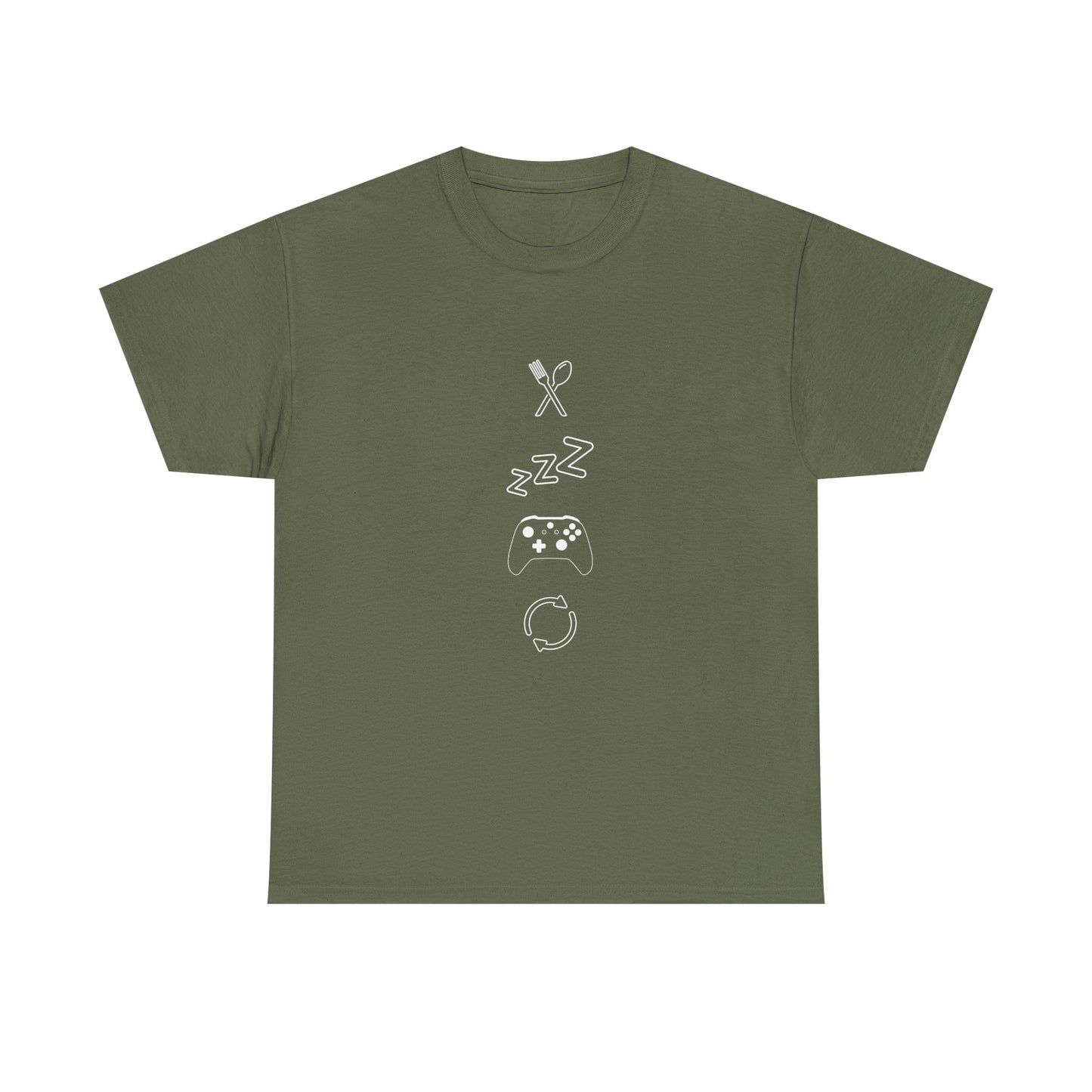 Eat Sleep Game Repeat T‑Shirt – Dark