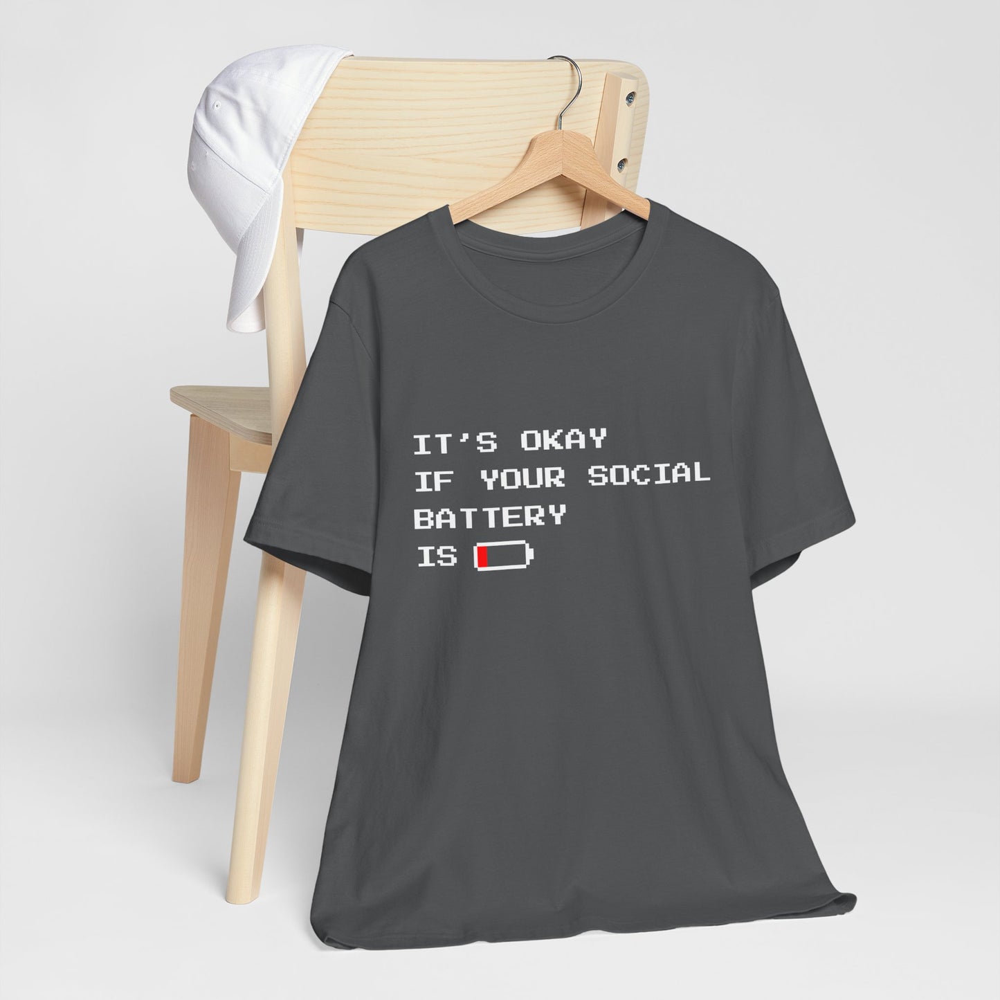 Social Battery Low T‑Shirt – Dark