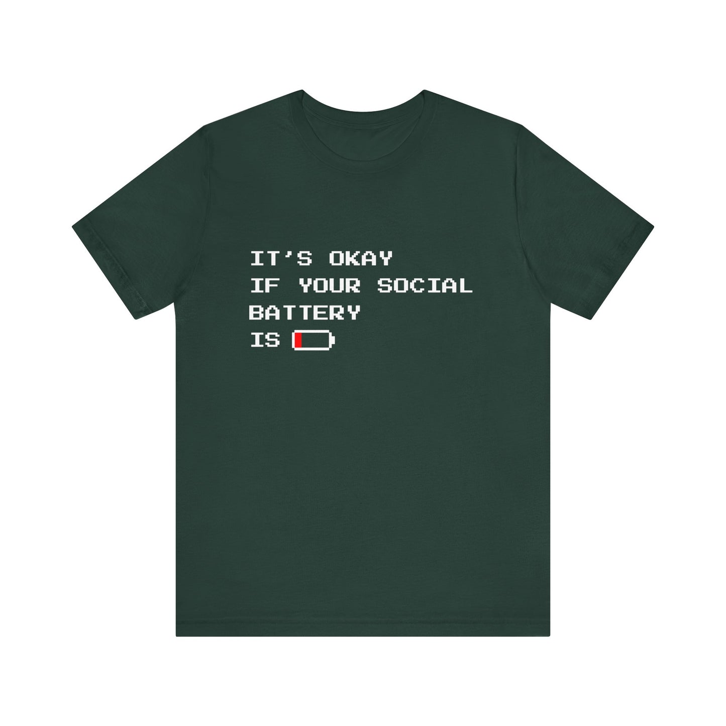 Social Battery Low T‑Shirt – Dark