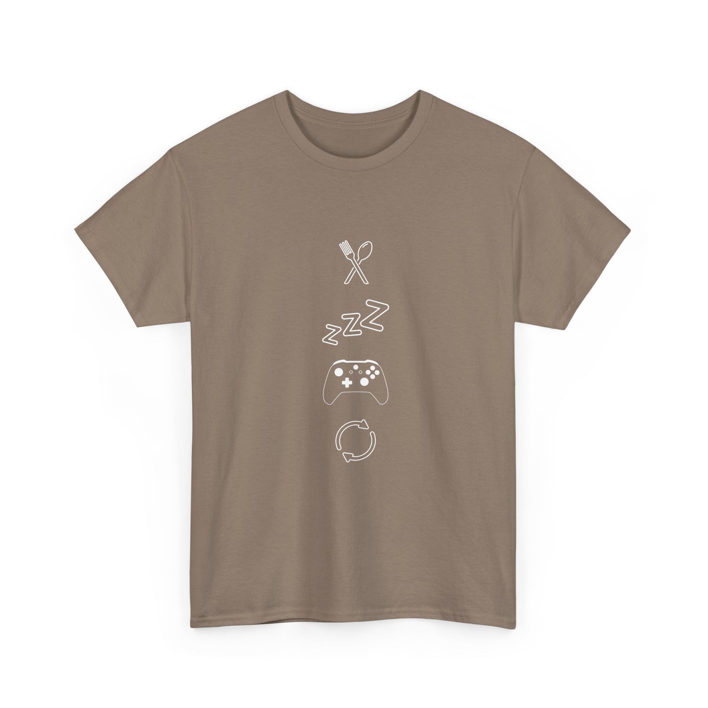 Eat Sleep Game Repeat T‑Shirt – Dark