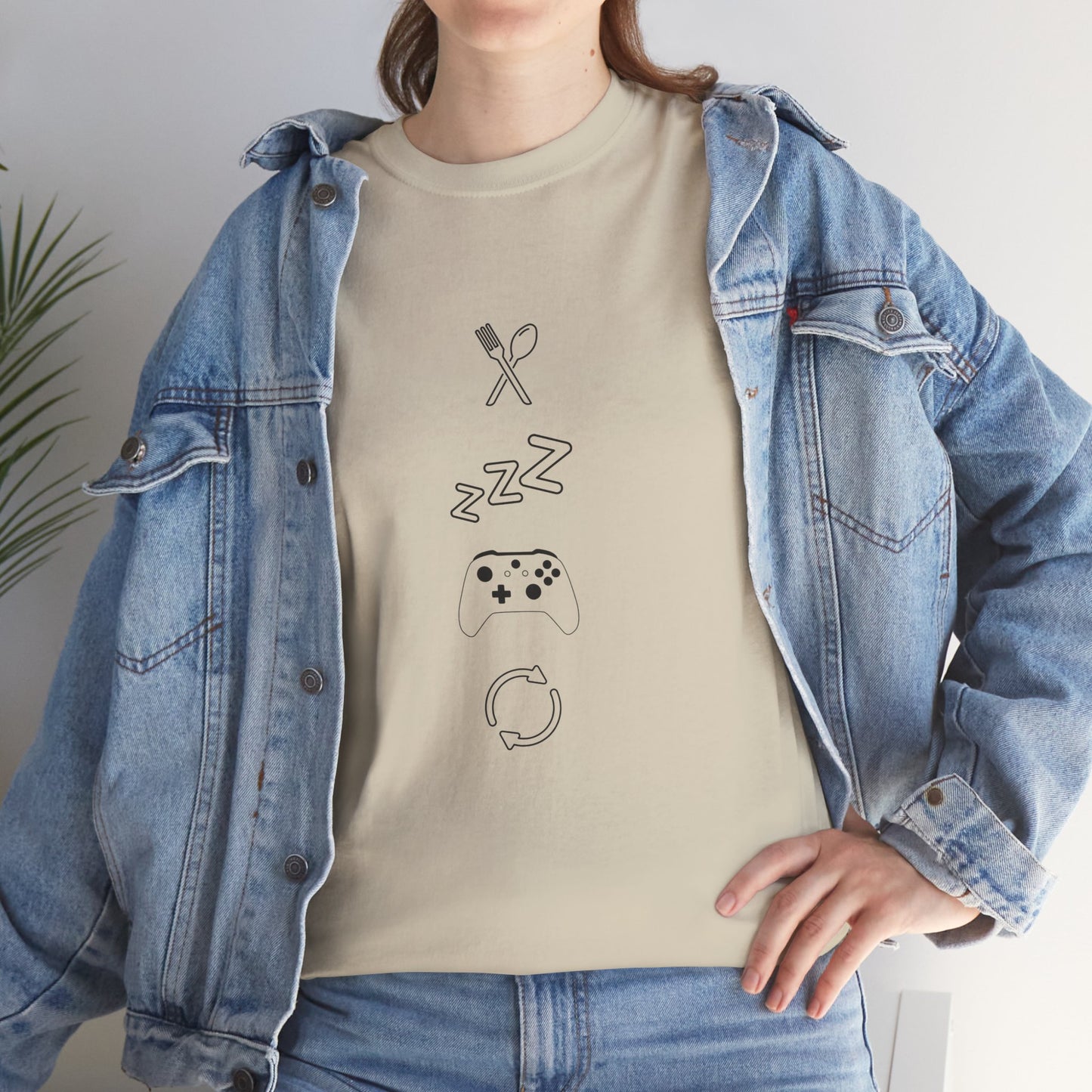 Eat Sleep Game Repeat T‑Shirt – Light