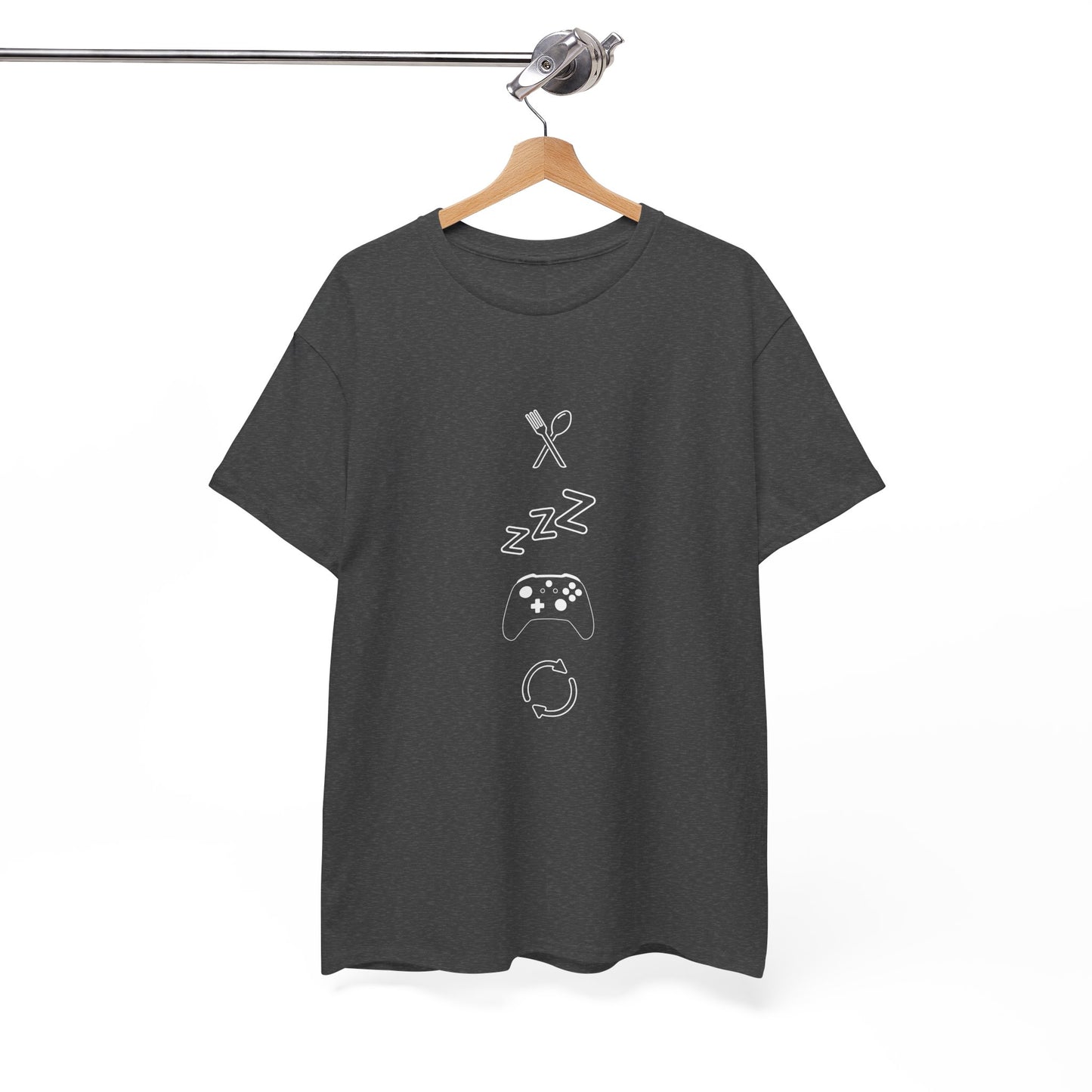 Eat Sleep Game Repeat T‑Shirt – Dark