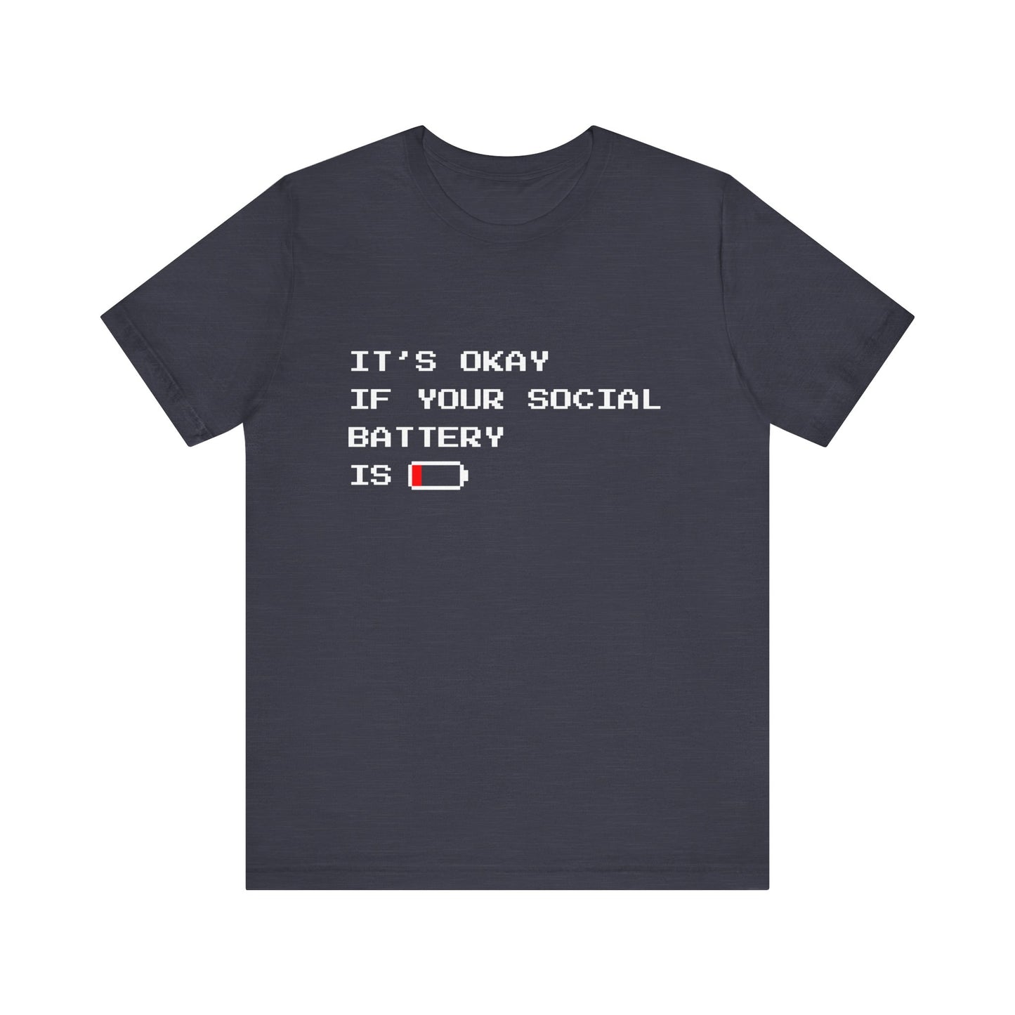 Social Battery Low T‑Shirt – Dark