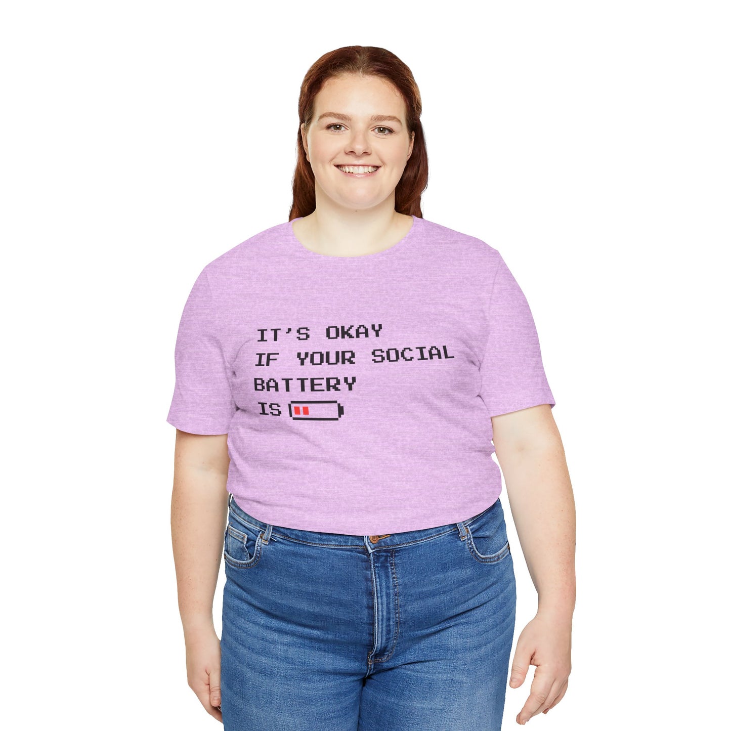 Social Battery Low T‑Shirt – Light