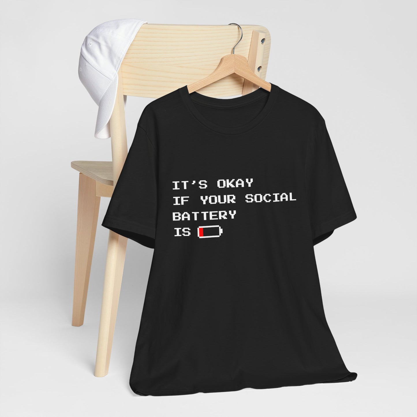 Social Battery Low T‑Shirt – Dark