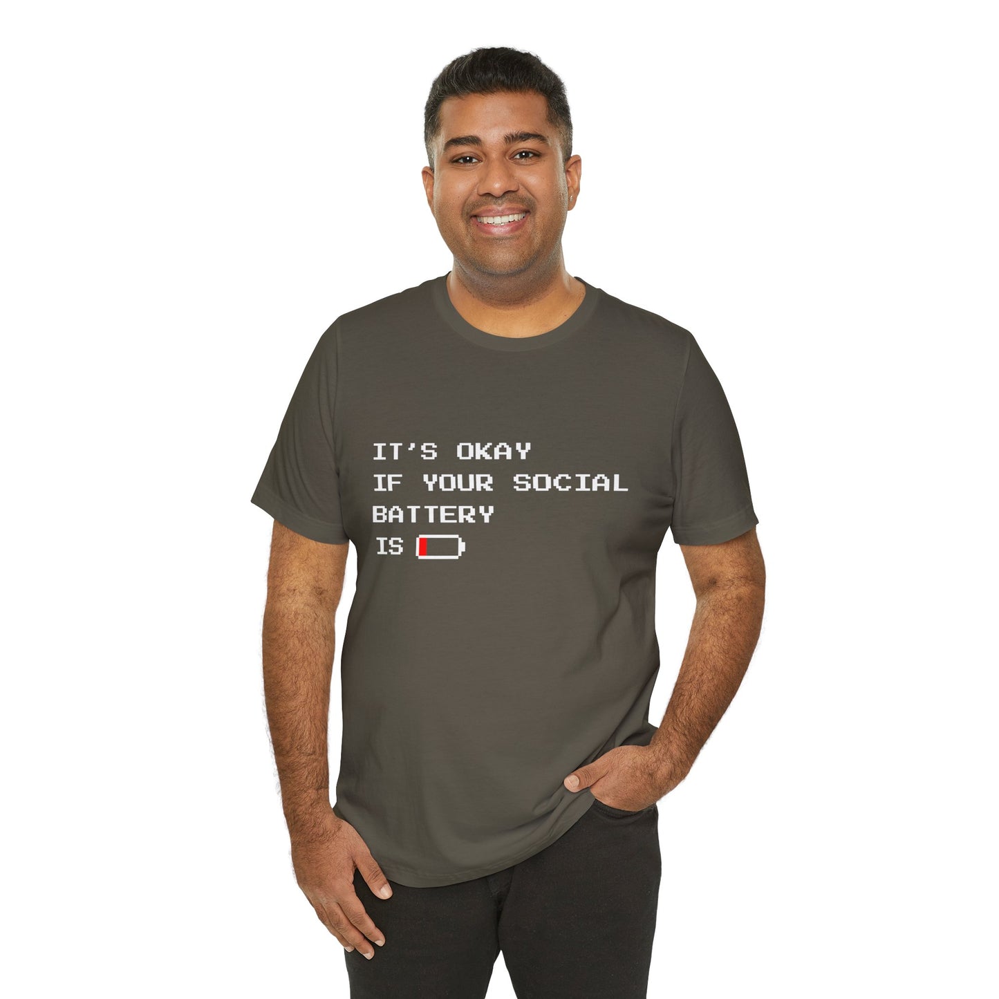 Social Battery Low T‑Shirt – Dark