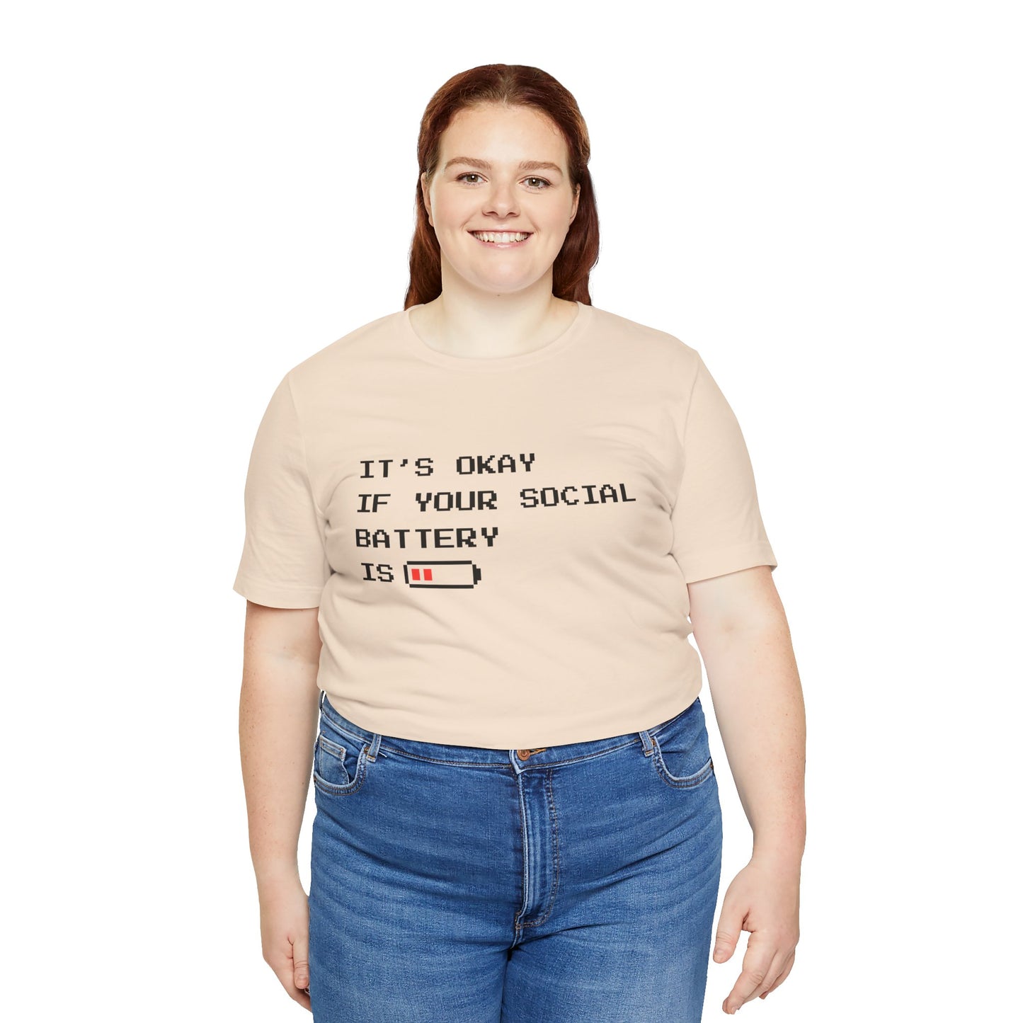 Social Battery Low T‑Shirt – Light
