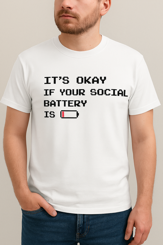 Social Battery Low T‑Shirt – Light