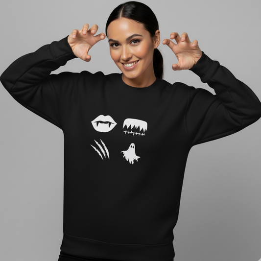 Minimalist Horror Icons Sweatshirt