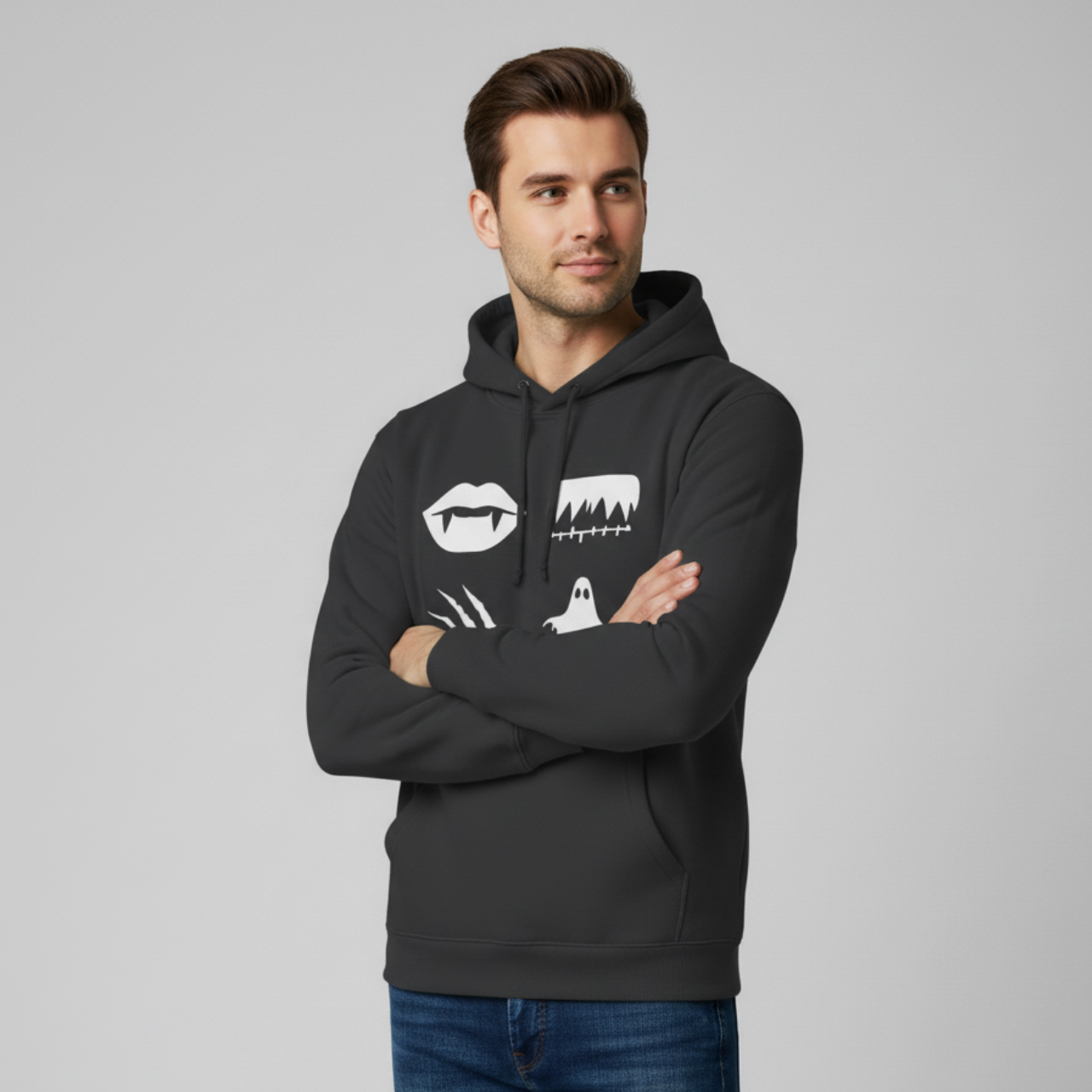 Minimalist Horror Icons Hoodie