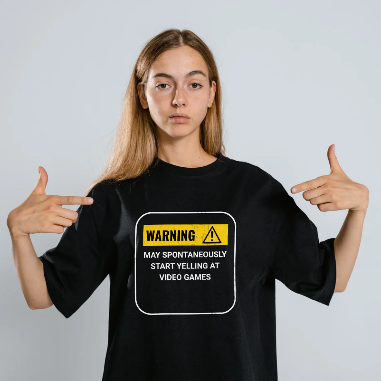 Funny Gamer Warning T‑Shirt – Dark