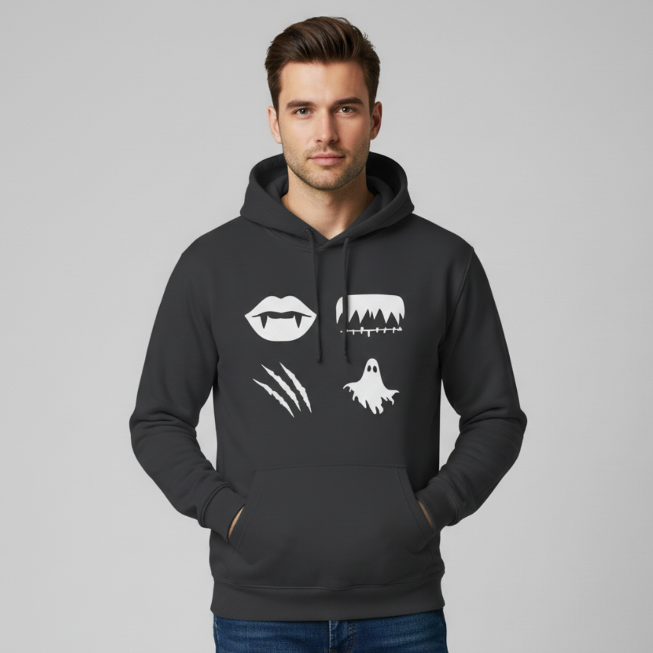 Minimalist Horror Icons Hoodie