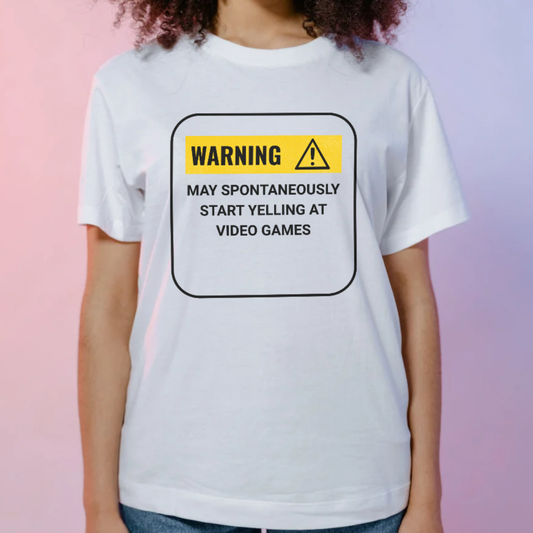 Funny Gamer Warning T‑Shirt – Light